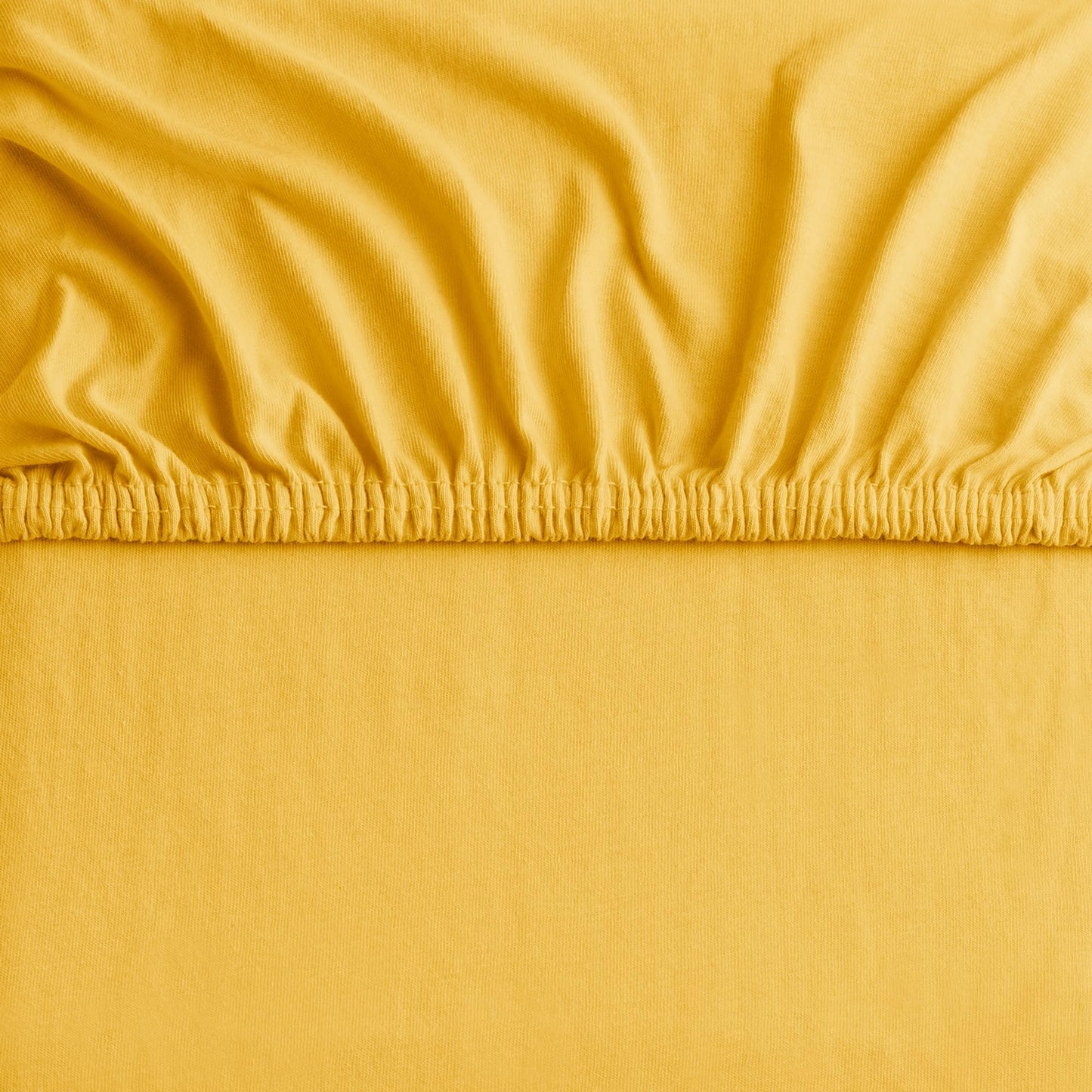 DecoKing fitted sheet 200x220 220x240 cm 100% combed cotton yellow fitted sheets jersey box spring bed Amber 200 x 220 220 x 240