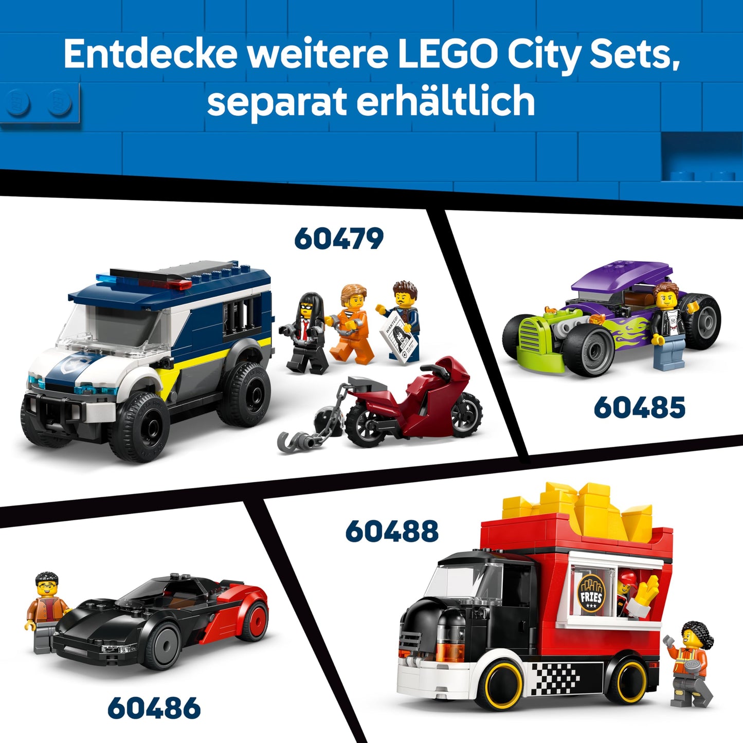 LEGO City: The LEGO delivery truck - model building with 2 minifigures, transport truck and accessories - birthday gift for boys aged 6 and over - 60500