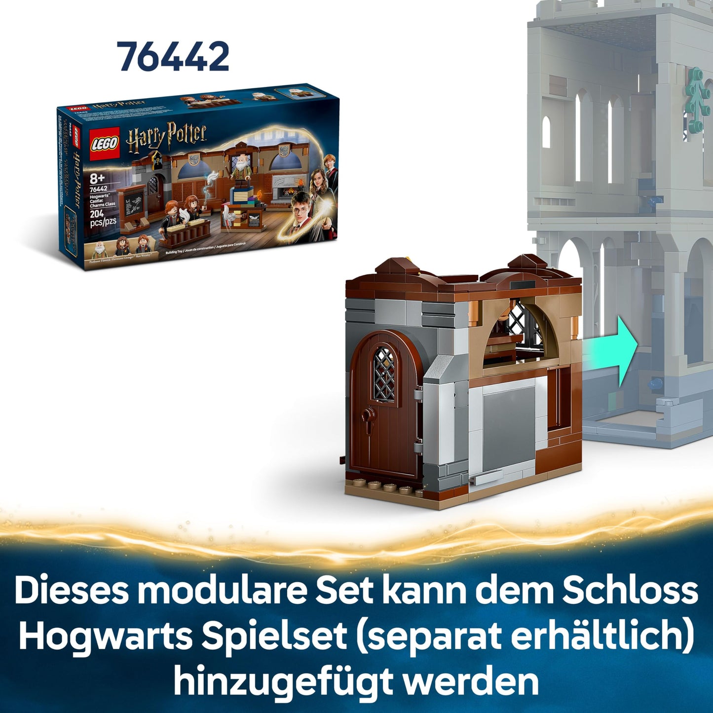 LEGO Harry Potter Hogwarts Castle: Flying lessons, adventure playset with 6 collectible minifigures, including Draco Malfoy & Professor McGonagall, role play set for boys and girls aged 9 and up 76447