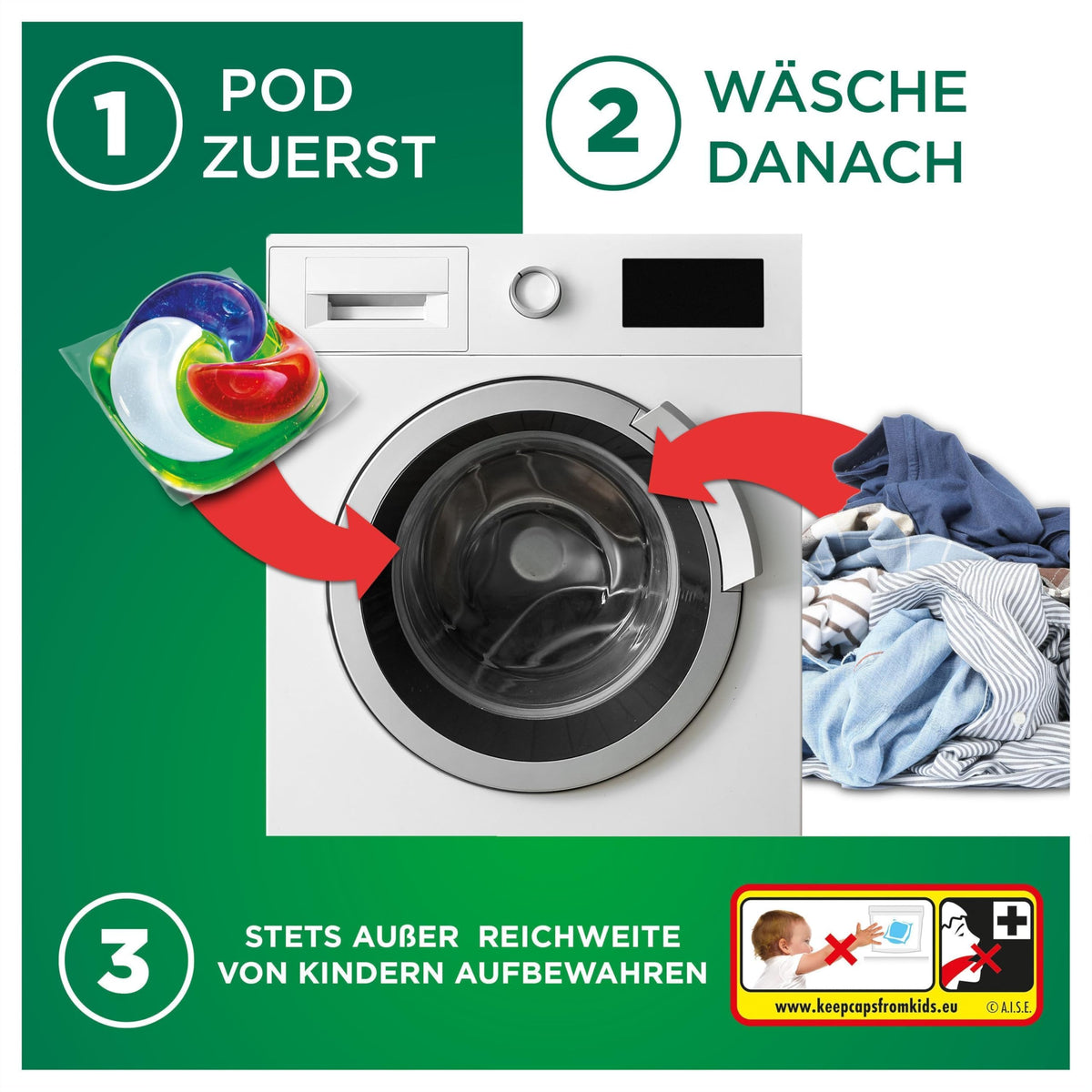 Ariel Max Power Pods Universal+ Detergent, 66 spălări - 8006530231169