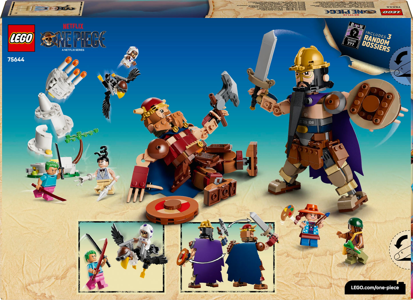 LEGO ONE PIECE Woogey vs. Boogey - Giants from Little Garden - Interactive toy with 2 action figures and 5 minifigures - Gift for boys, girls and fans aged 9 and up - 75644