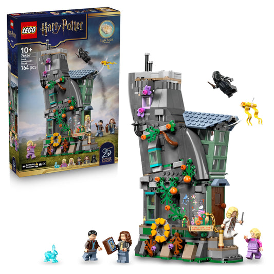LEGO Harry Potter Luna Lovegoods House - model building with light brick and 5 minifigures - construction kit DIY decoration for the bedroom - creative gift for girls, boys and fans aged 10 and over - 76467