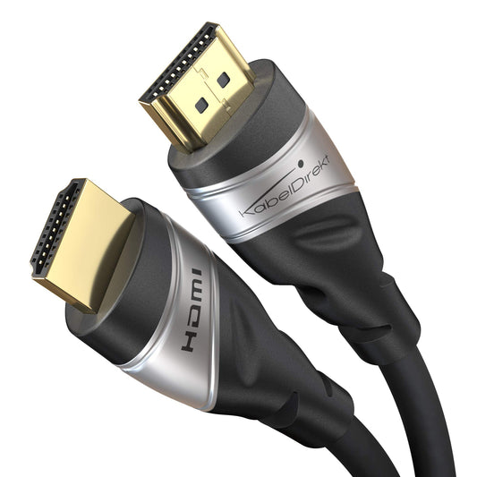 KabelDirekt – 10K & 8K HDMI 2.1b – 5m – certified, black-silver - 1387