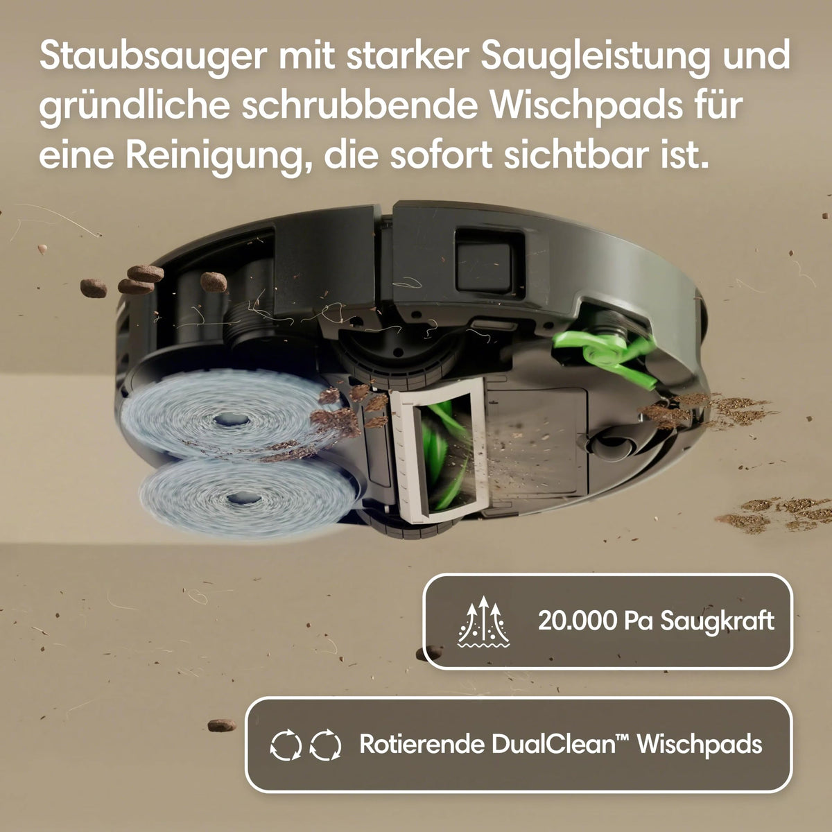 iRobot Roomba Plus 415 Saugroboter, AutoWash Basis, Rotierende Wischtücher - G285040