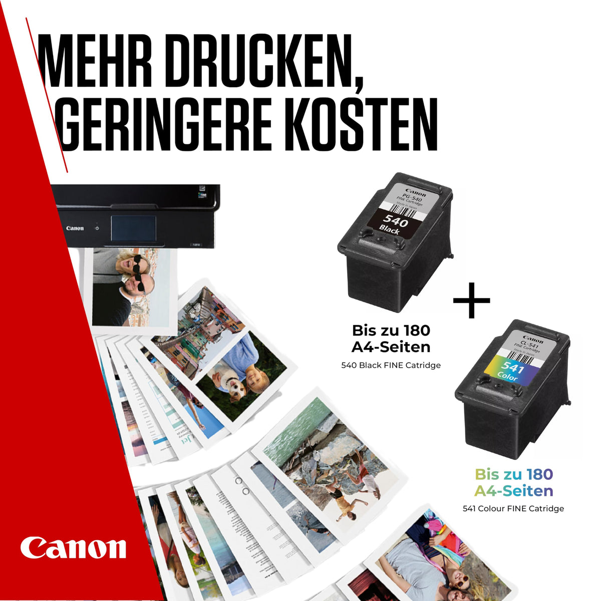 Canon PG-540 + CL-541 FINE Original Ink Cartridges + Photo Paper - 5225B013AA