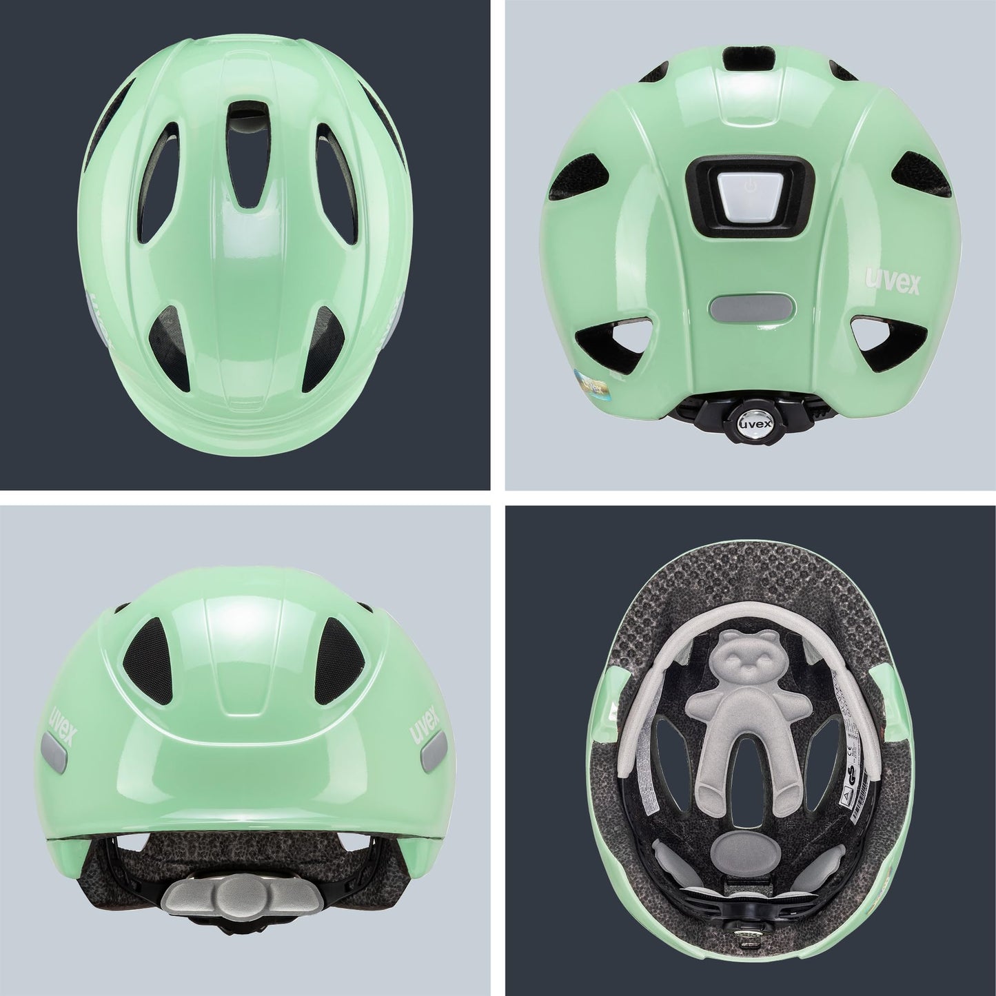 uvex OYO children's bicycle helmet, mint-peach, 50-54 cm - S4100490917