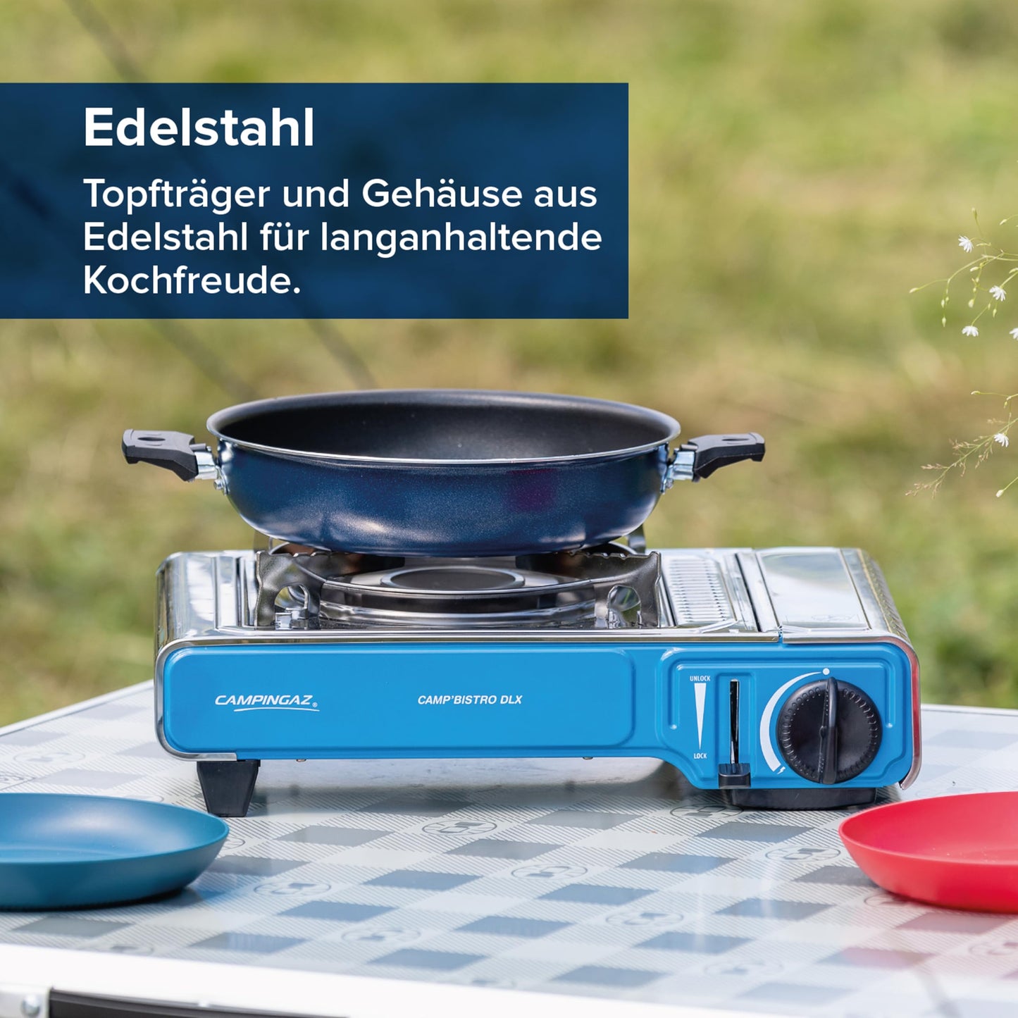 Campingaz Camp'Bistro DLX Stopgaz camping stove, blue - 2000039195