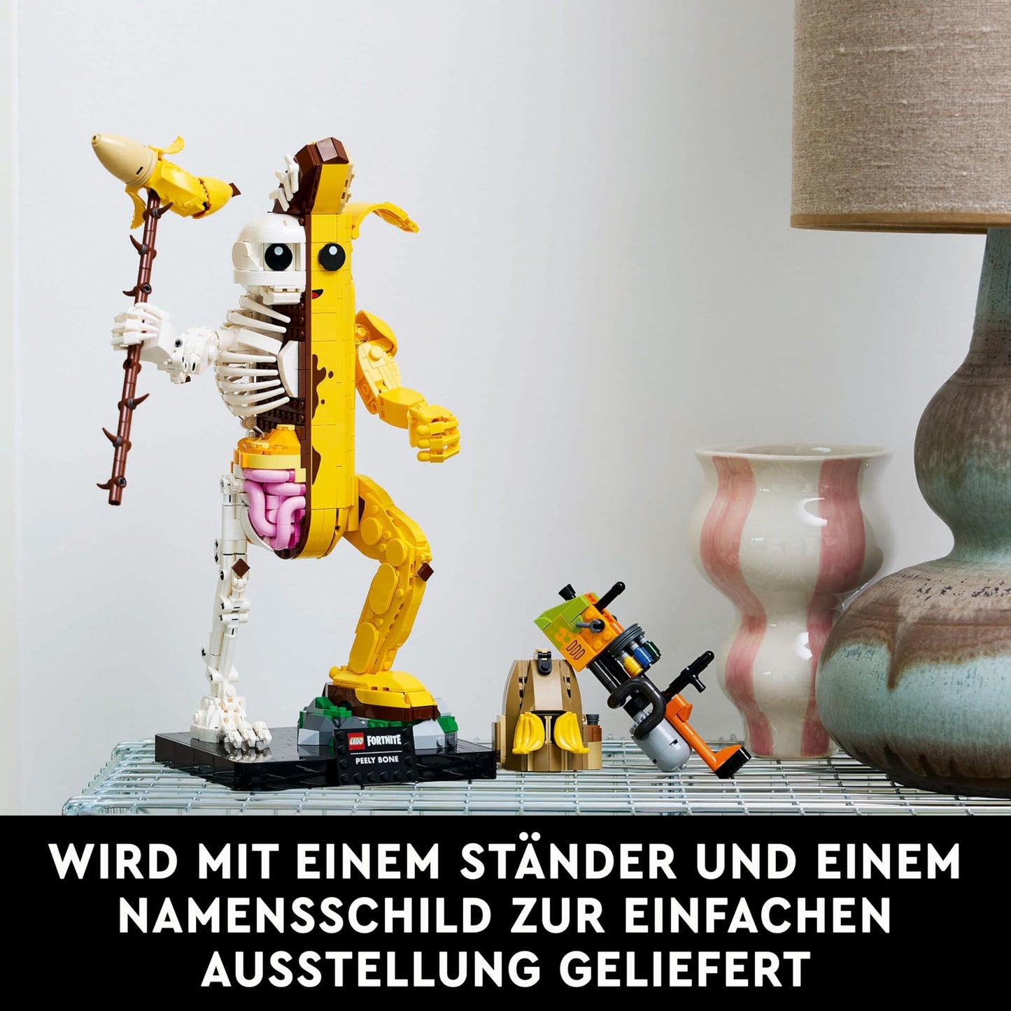 LEGO Fortnite Bone Scarf - Gamer Model Building Set for Adults - Bowl Bat Pickaxe, Paint Launcher, Banana Backpack - Gaming Decoration - DIY Set - Gaming Gift for Adults & Fans - 77072