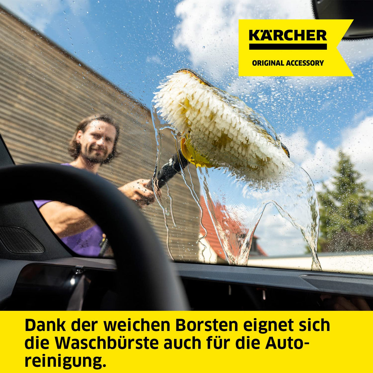 Kärcher Original Wash Brush WB 7 Plus, 3-in-1 Wash Brush - 2.644-374.0