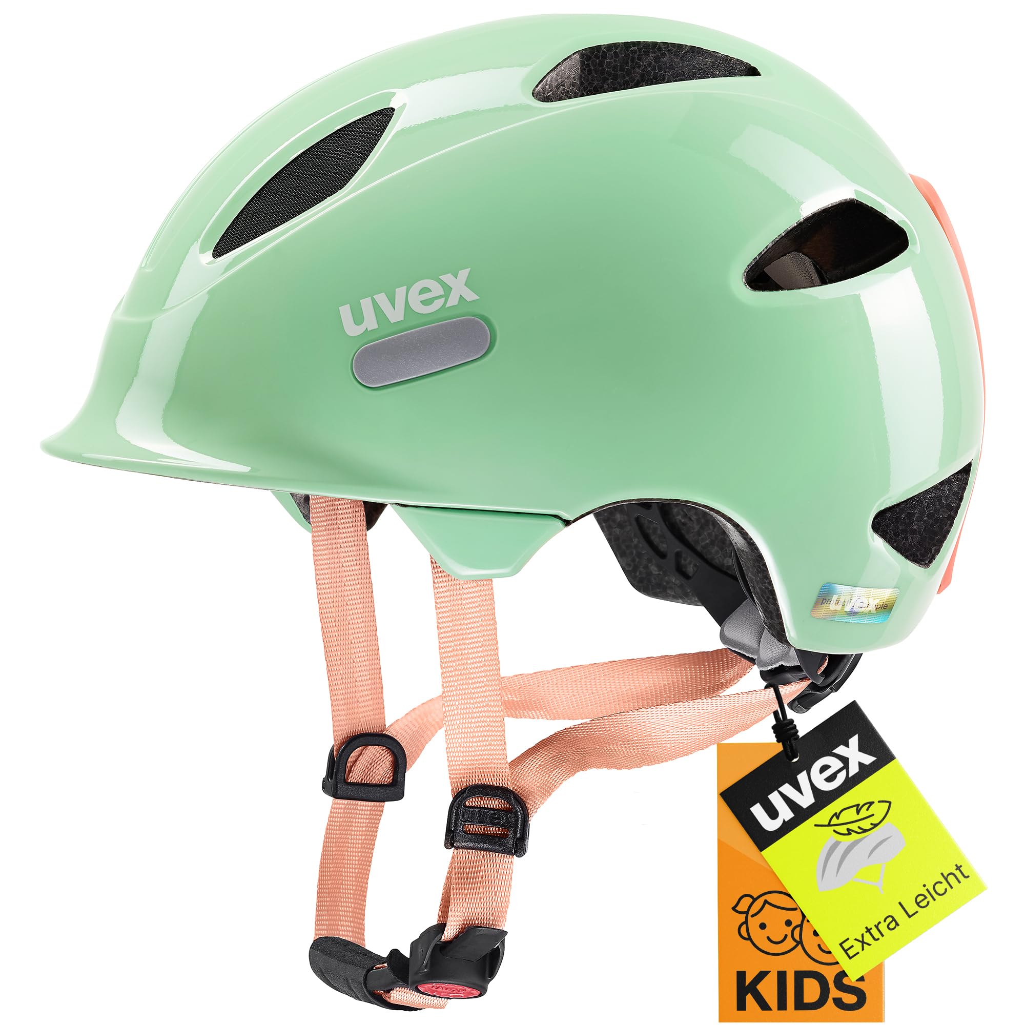 uvex OYO children's bicycle helmet, mint-peach, 45-50 cm - S4100490915