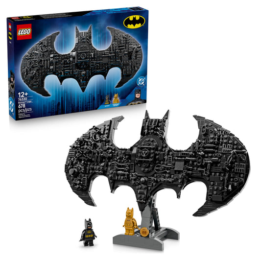 LEGO DC Batman: Batman Logo - Superhero toy with minifigures - Creative model building for boys and girls - DIY decoration for children's rooms - Gift for fans aged 12 and over - 76330