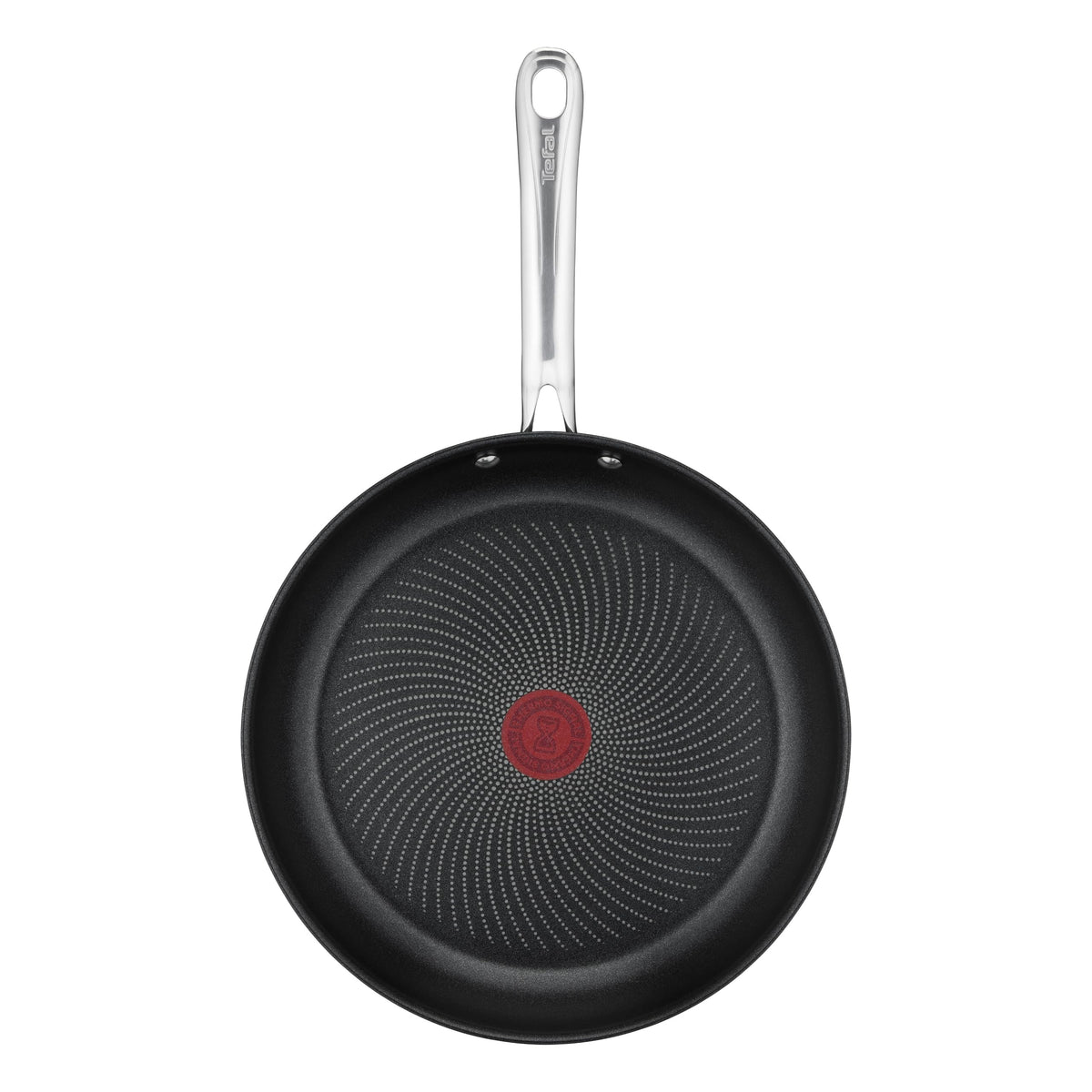 Tefal Infinite Induction Frying Pan 28 cm, frying pan with non-stick coating, Thermo-Signal for ideal cooking temperature, easy to clean, suitable for all types of cooktops, premium stainless steel, H81506 - H8150625