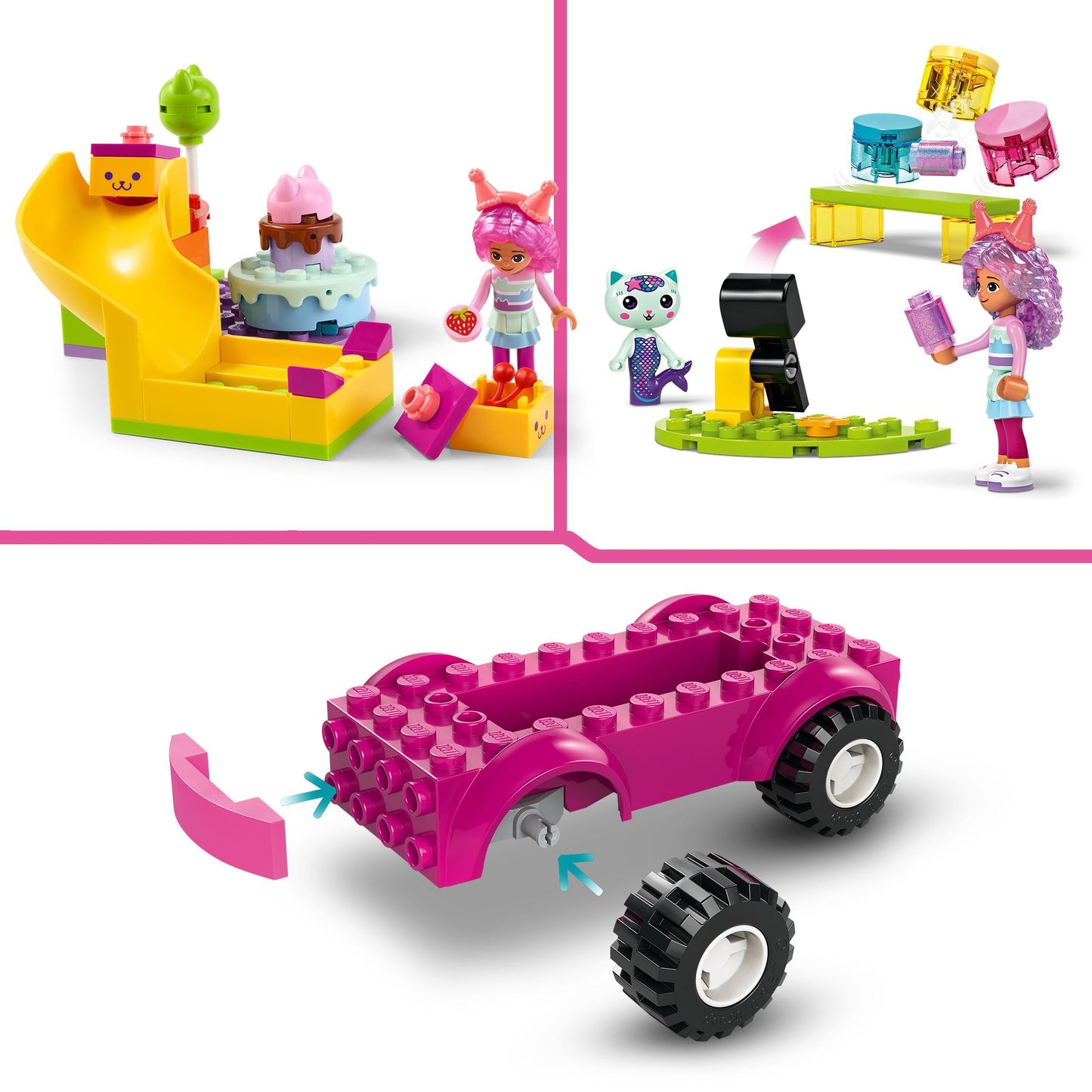 LEGO Gabby's Dollhouse Gabby's Party Room Disco Playset for Kids, DJ Entertainment Toy with Slide, Animal Figures and Accessories, Creative Role Play Gift for 4 Plus Year Old Girls & Boys 10797