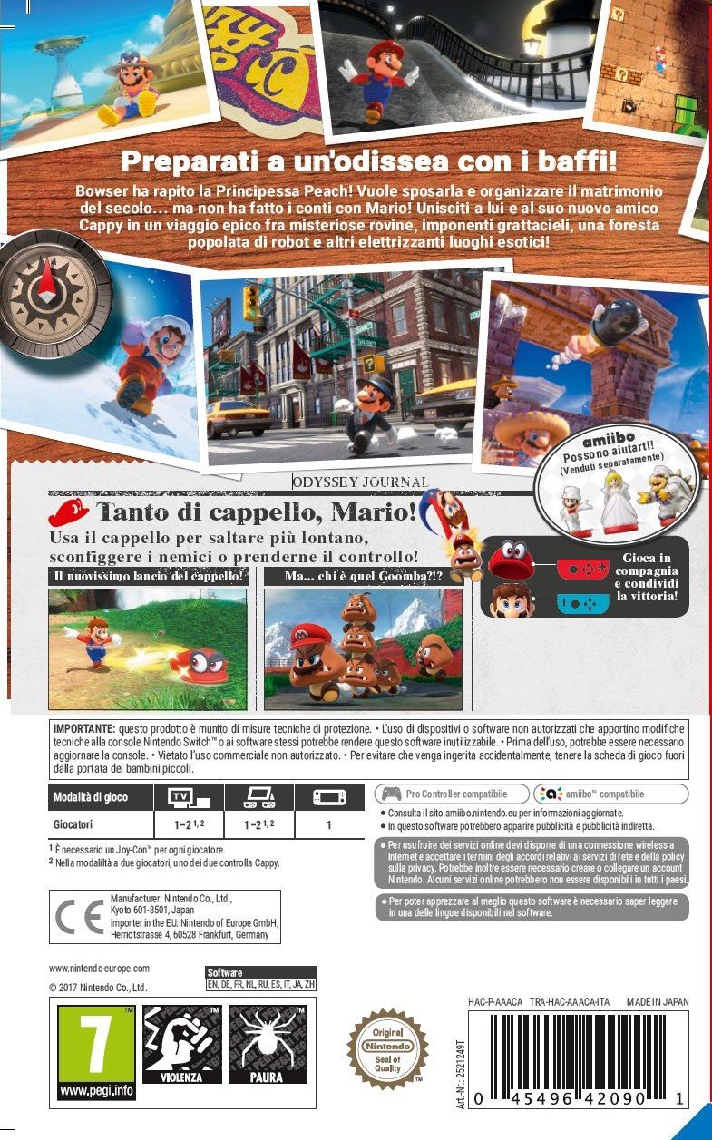 NIN Game SUPER Mario Odyssey - 0045496420901