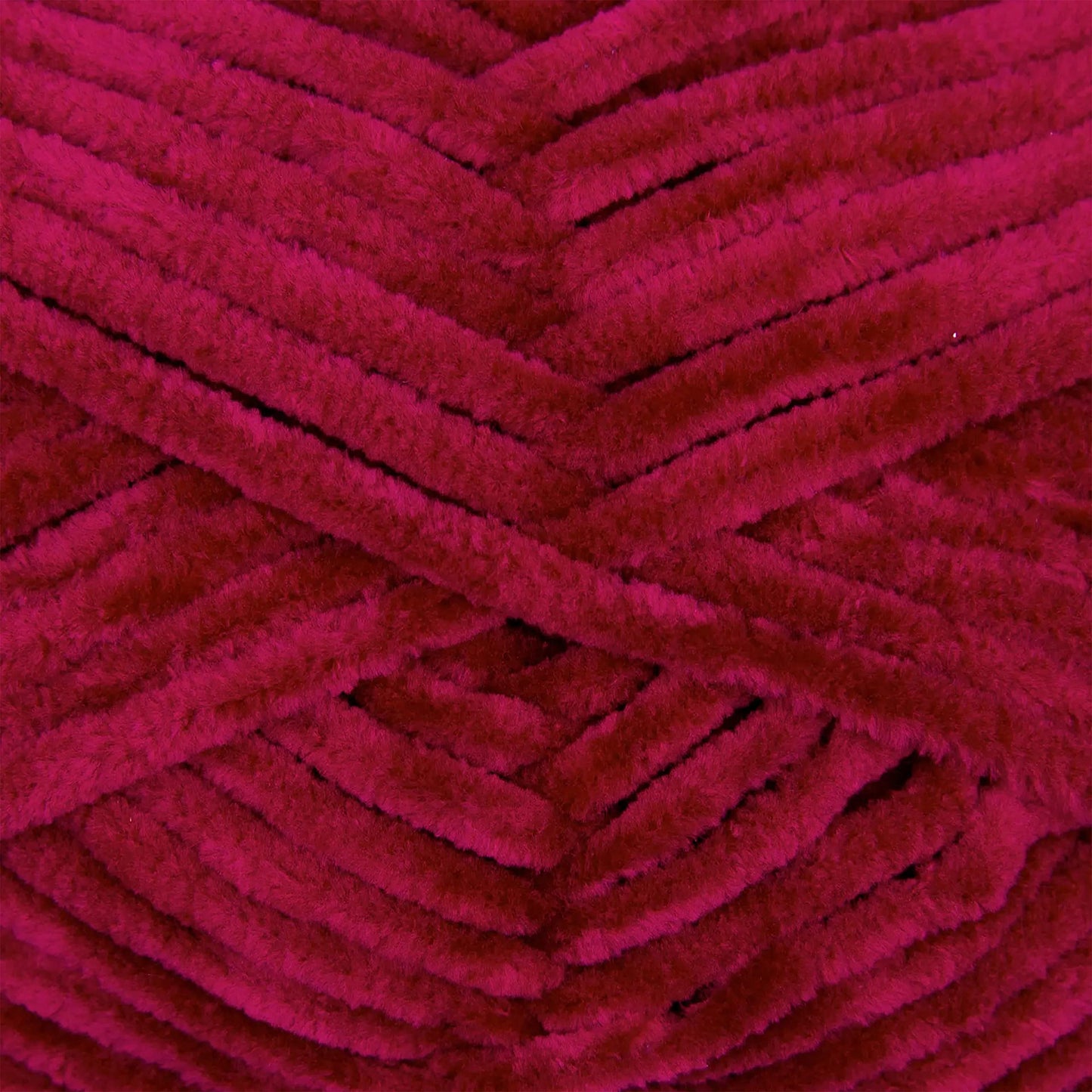 Gründl Wolle Funny uni - soft chenille wool for crocheting - cuddly and skin-friendly - 100% polyester - 10 balls 100 g / 120 m - needle size 5-6, Bordeaux - 3442-23