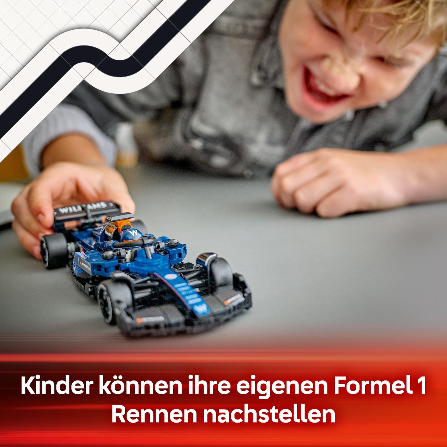 LEGO Speed Champions Williams Racing FW46 F1 racing car - toy with Formula 1 minifigure to collect - gift for boys and girls aged 10 and over and adult motorsport fans 77249