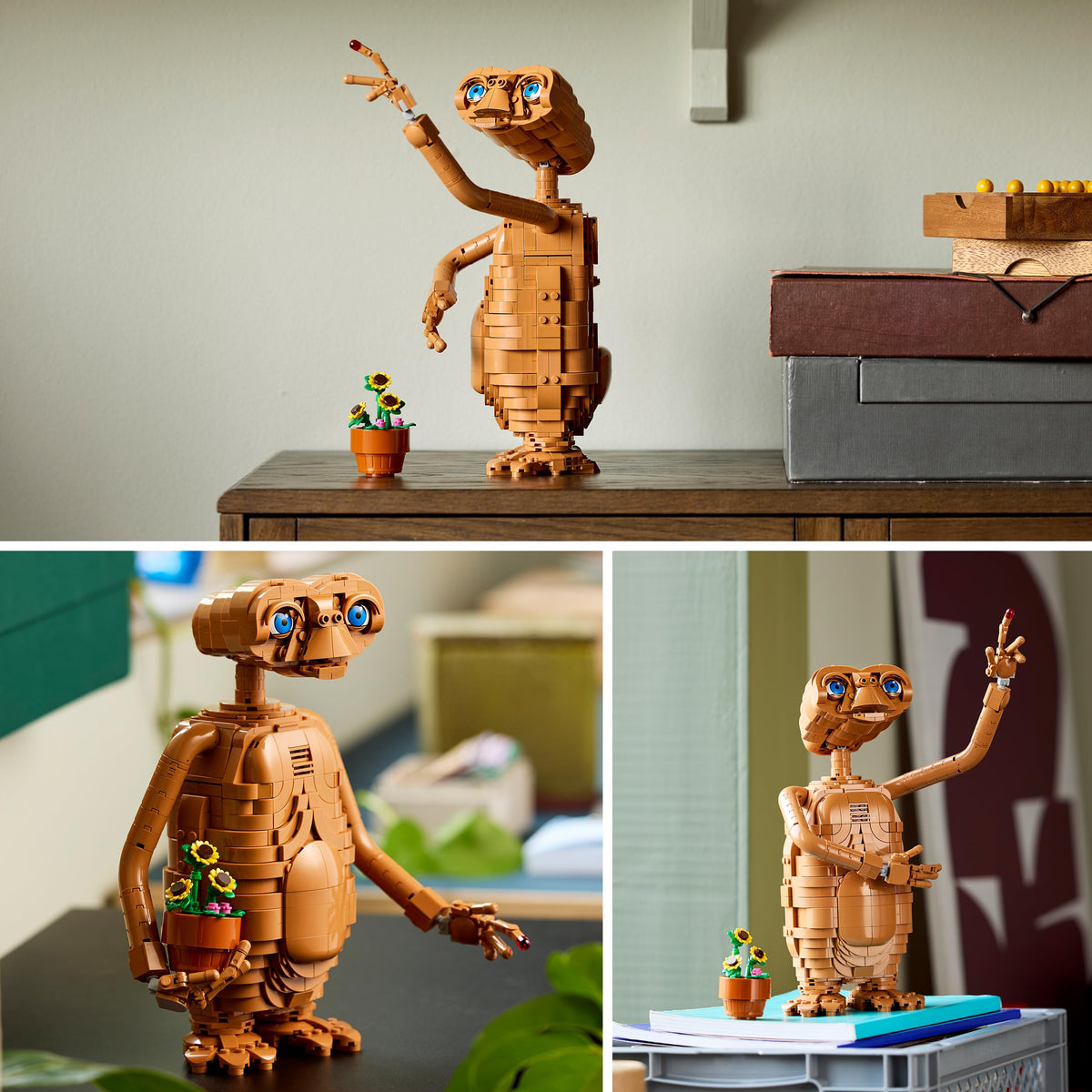 LEGO Ideas E.T. the Extra-Terrestrial - model building for adults including alien figure, artificial potted plants and glowing stone - nostalgic gift for sci-fi film fans - 21370