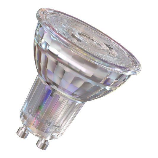 Osram LED Spot Star PAR16 reflector, 2700 K warm white, 3.7 W, GU10, 36°, 350 lm, clear, for spot lighting, accent lighting, showcases, 15,000 hours. - 4099854459603