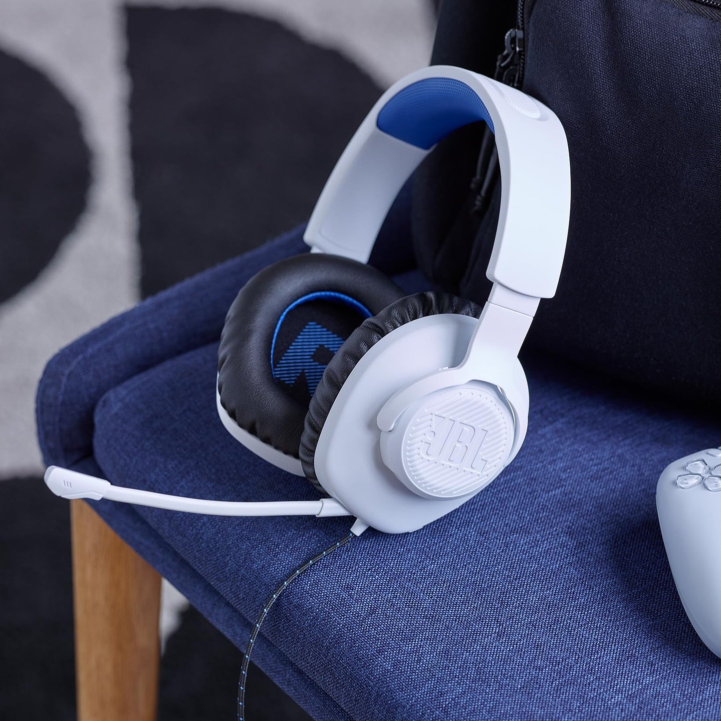 JBL Quantum 100P Over-Ear-Gaming-Headset - JBLQ100PWHTBLU