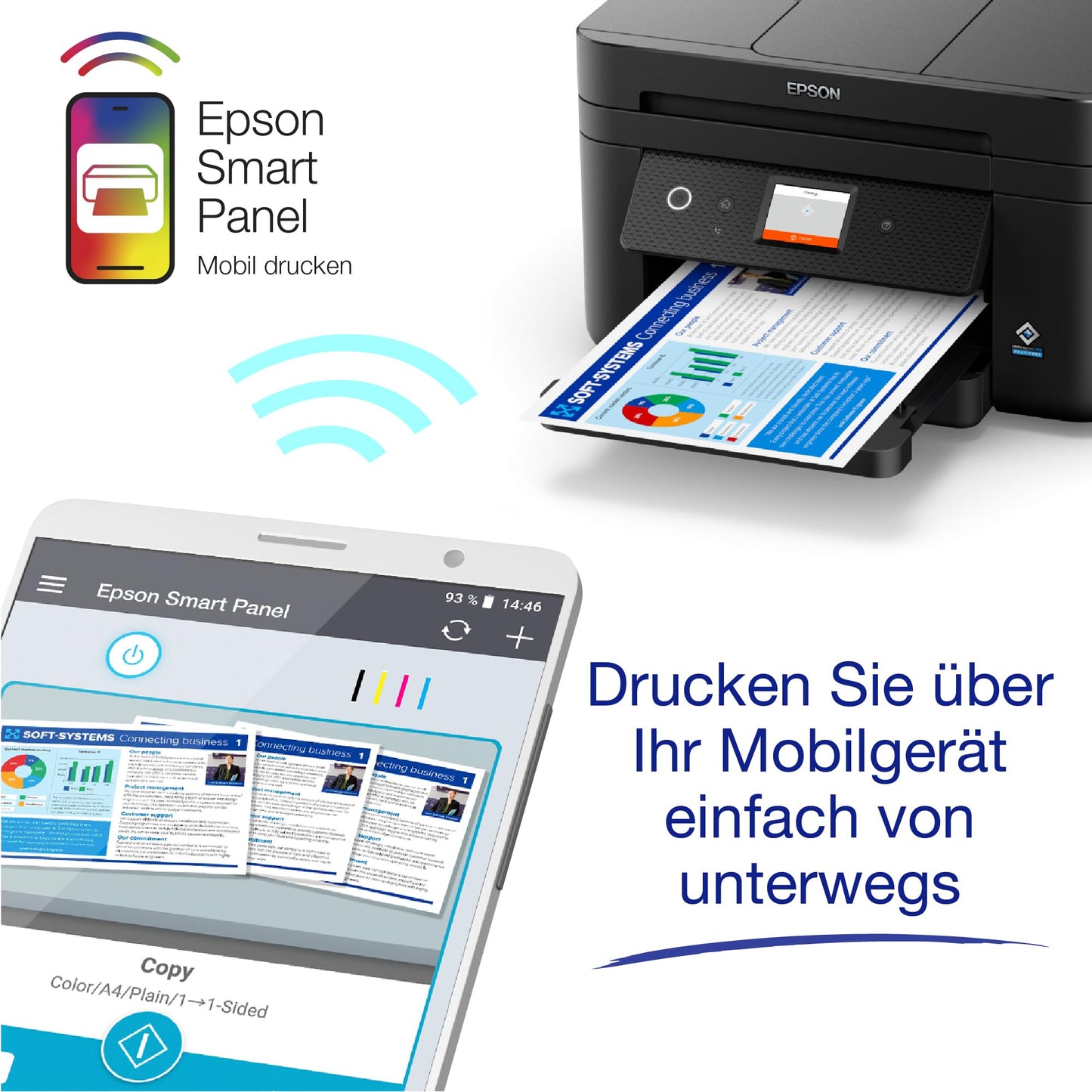 Epson Workforce WF-2960DWF A4 wireless multifunction inkjet printer - C11CK60403