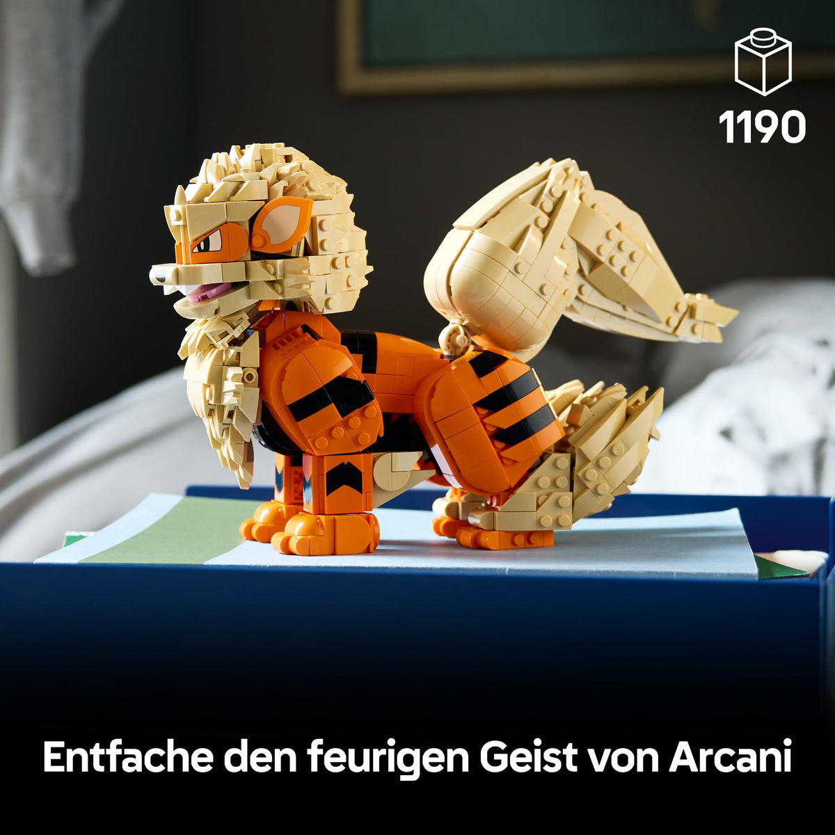 LEGO Pokémon Arcane Figure - Model Kit for Adults - Building Toy with Movable Tail, Legs & Head - DIY Room or Shelf Decoration - Collectible Gaming Gift - 72160