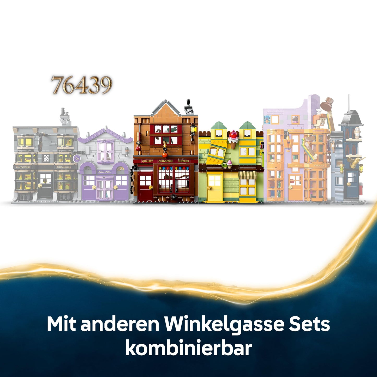 LEGO Harry Potter quality for Quidditch & Fortescues ice cream parlor - set with 2 Diagon Alley shops, 6 minifigures & accessories including Nimbus 2000 broom - gift for boys and girls aged 8 and over - 76452