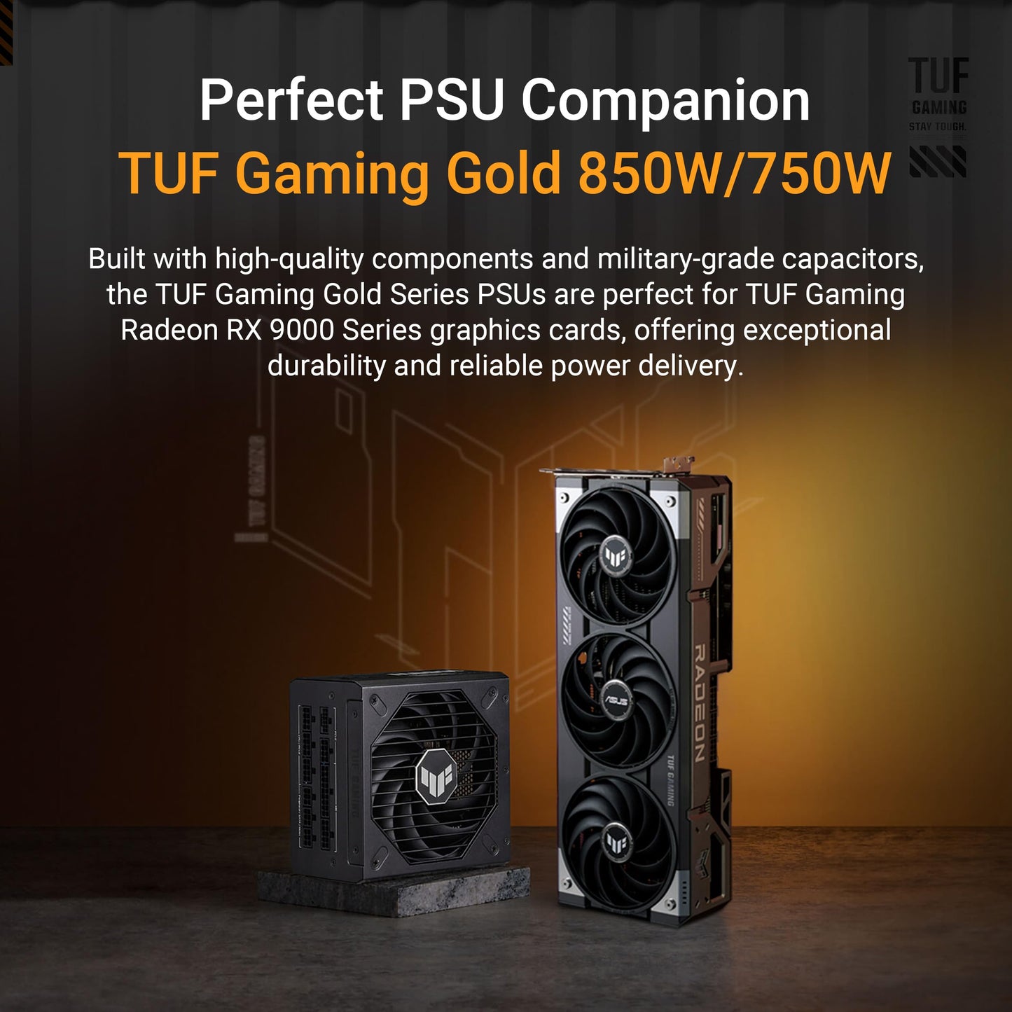 ASUS TUF Gaming Radeon RX 9070 OC Edition 16GB GDDR6 graphics card - TUF-RX9070-O16G-GAMING