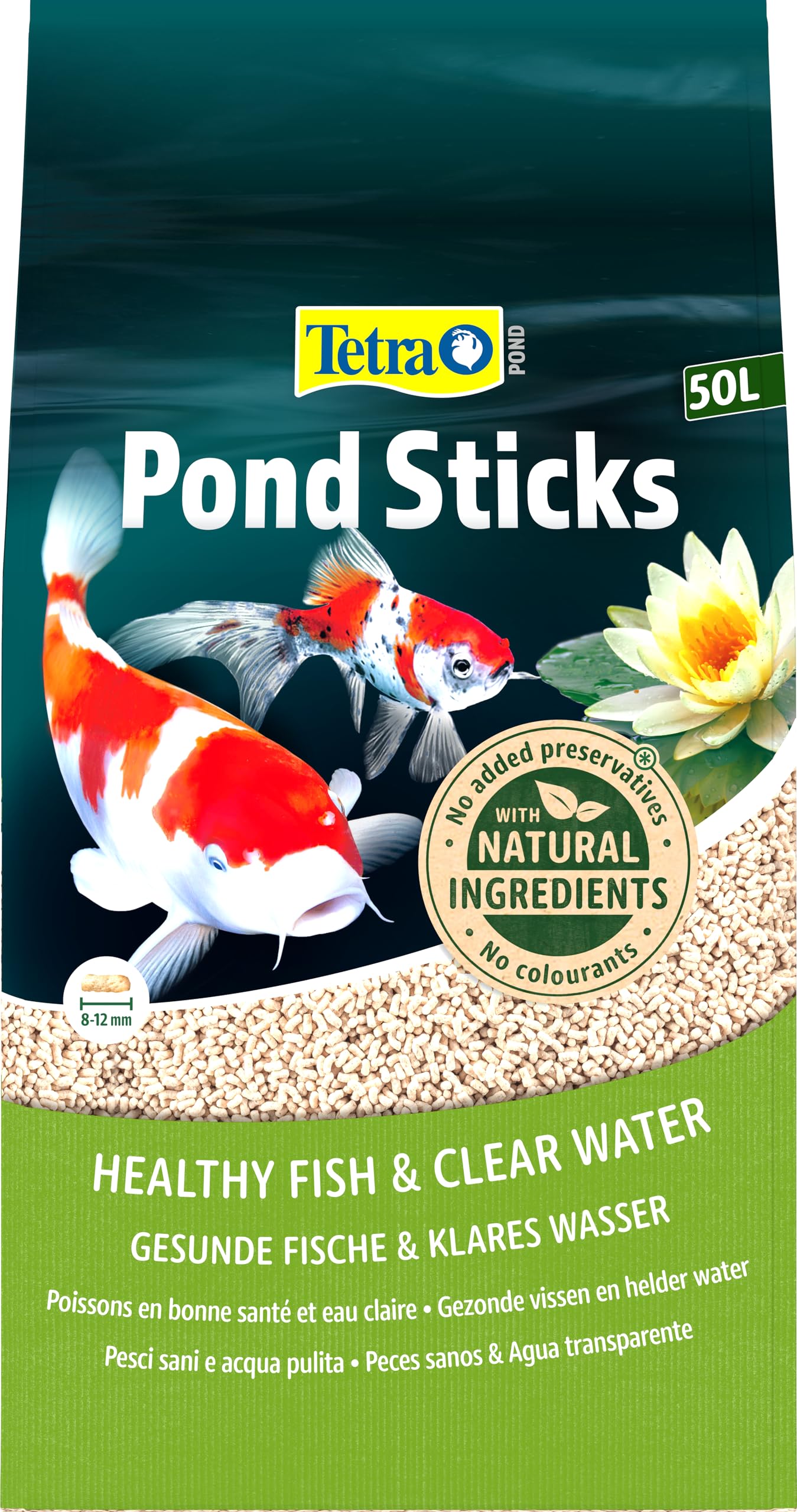 Tetra Pond Sticks - fish food for all pond fish, supports healthy fish and clear water in the pond, 50 L bag - TE241244