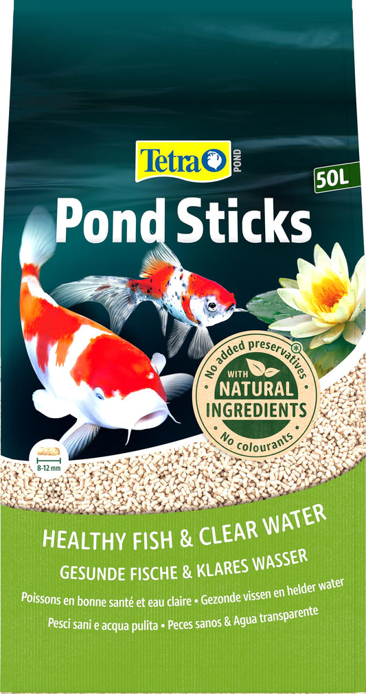 Tetra Pond Sticks - fish food for all pond fish, supports healthy fish and clear water in the pond, 50 L bag - TE241244