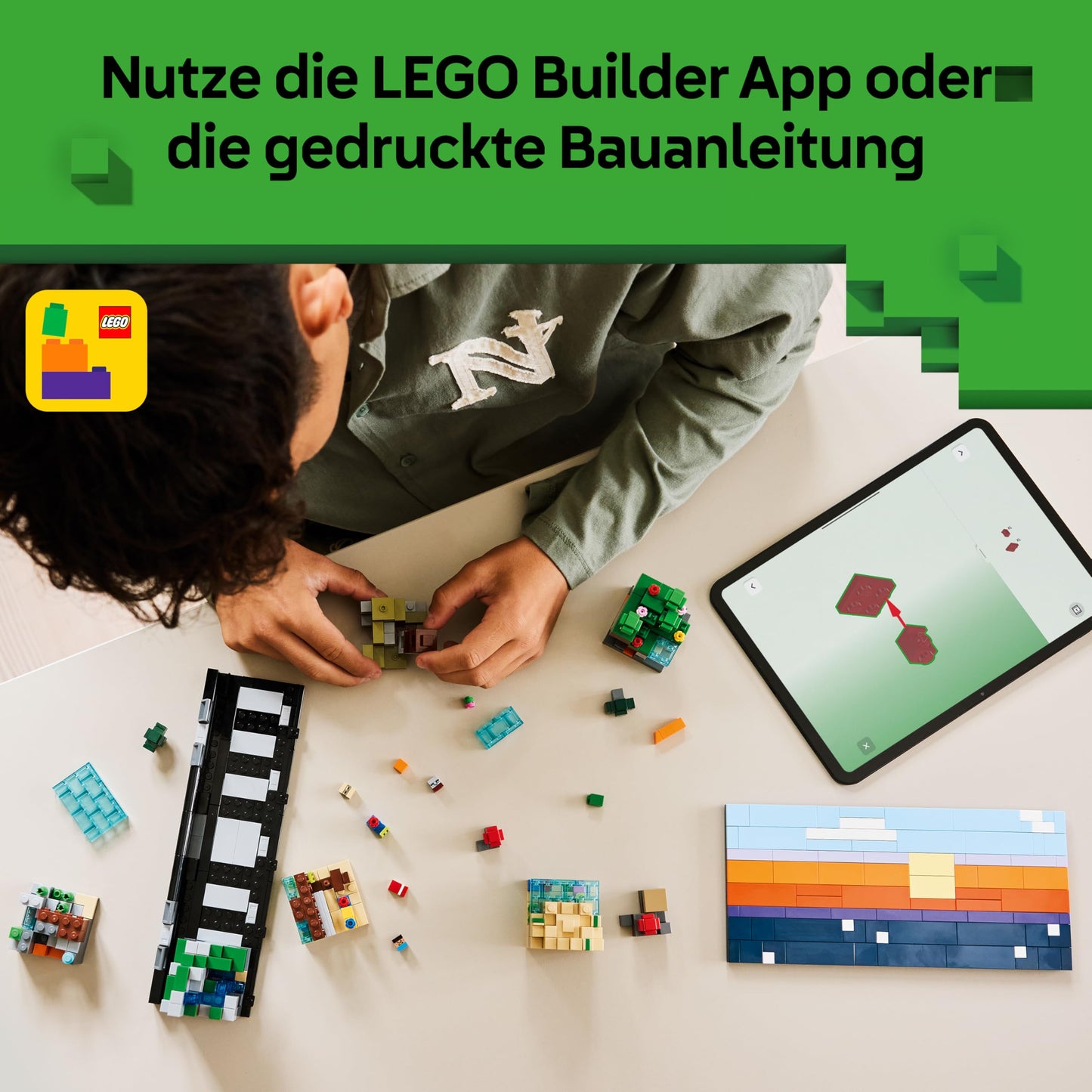LEGO Minecraft Mini-Biome - DIY decoration set - 3D puzzle with 5 microfigures - creative playset for building and collecting - gamer gift for boys, girls and teenagers aged 12 and over - 21589