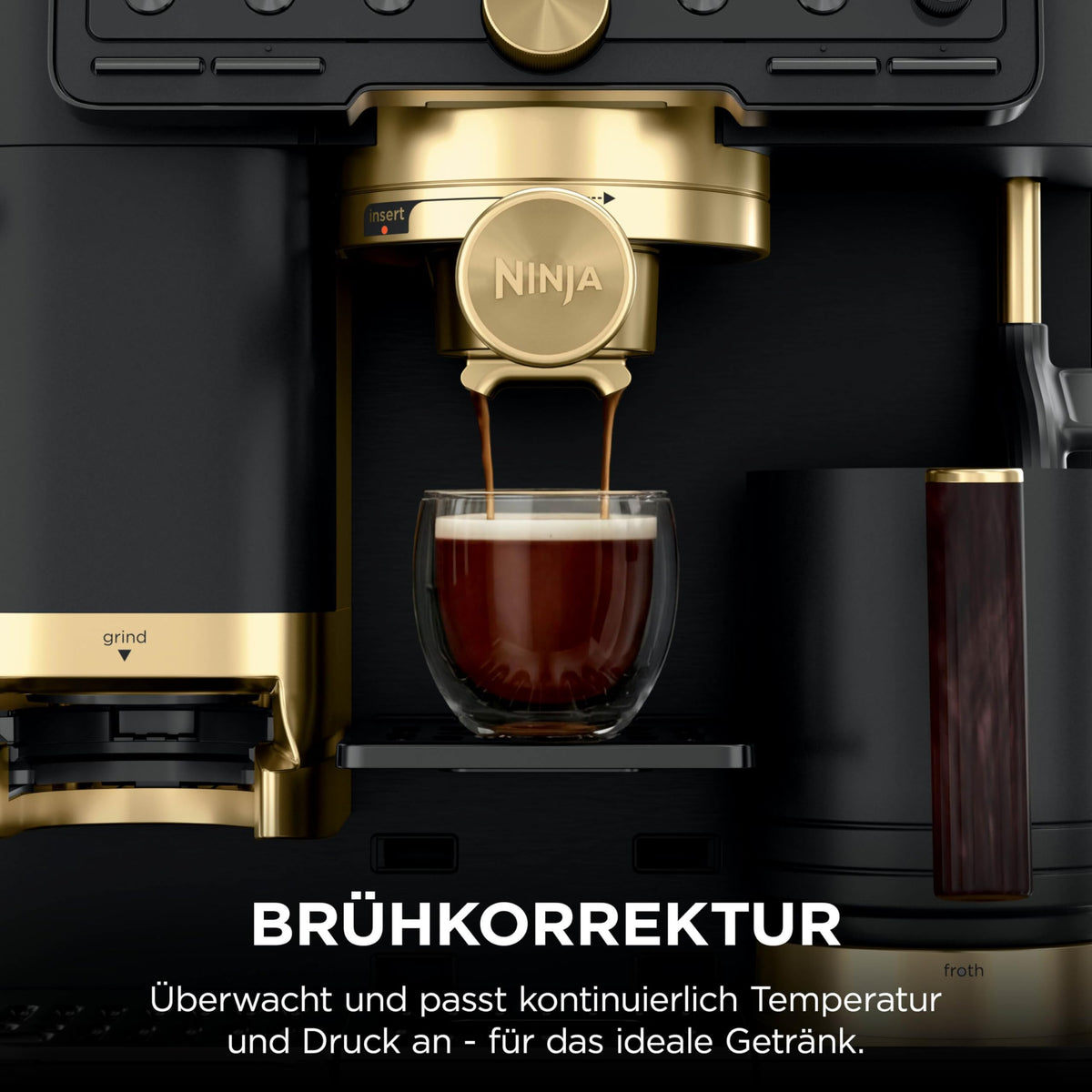 Ninja Luxe Café Pro David Beckham 3-in-1-Masina de cafea Negru și Aur - ES771EUBK