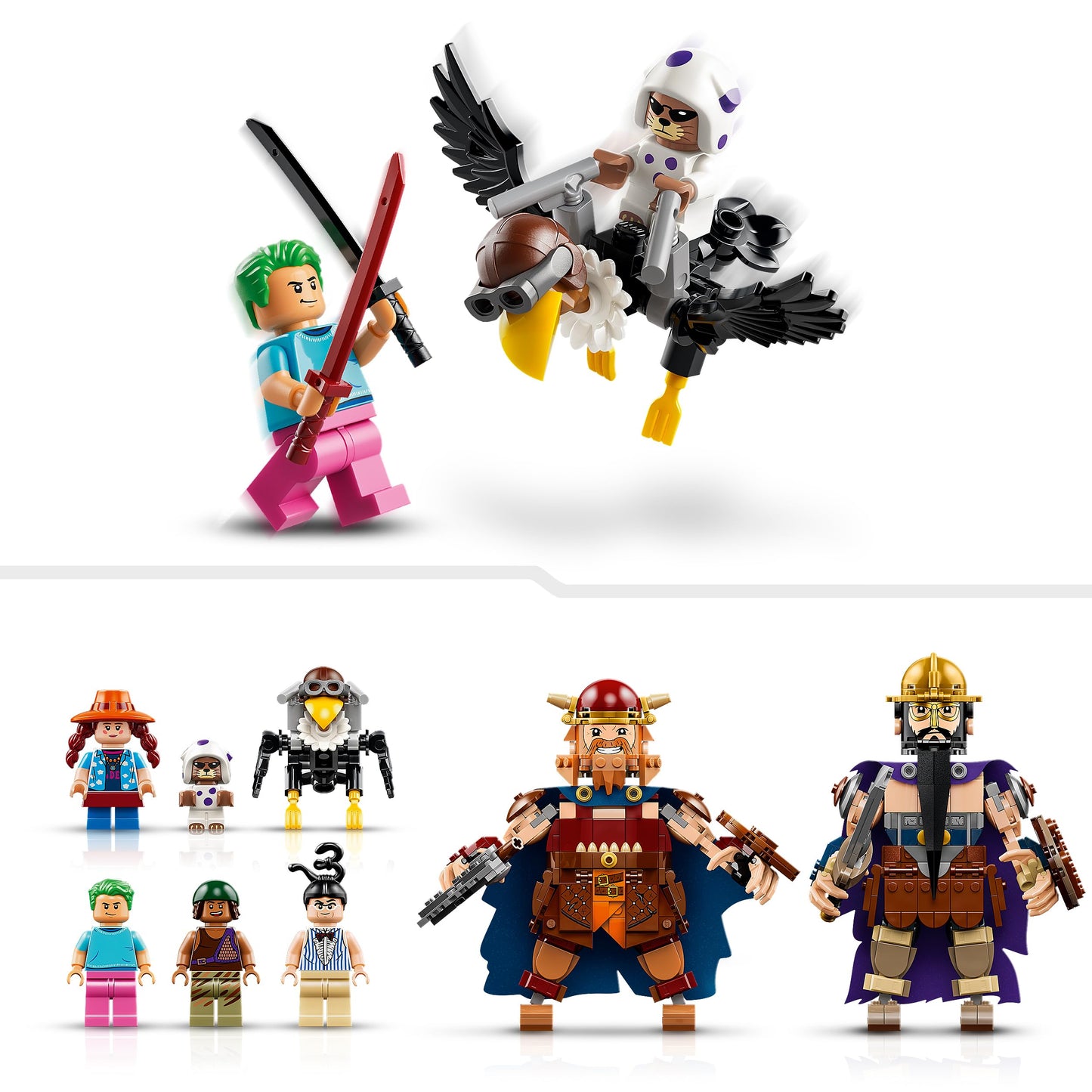 LEGO ONE PIECE Woogey vs. Boogey - Giants from Little Garden - Interactive toy with 2 action figures and 5 minifigures - Gift for boys, girls and fans aged 9 and up - 75644