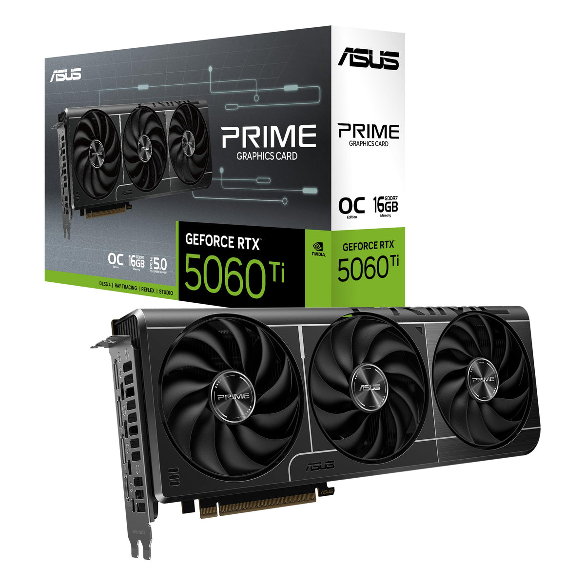 ASUS Prime GeForce RTX 5060 Ti 16GB GDDR7 OC Edition Gaming Graphics Card - PRIME-RTX5060TI-O16G