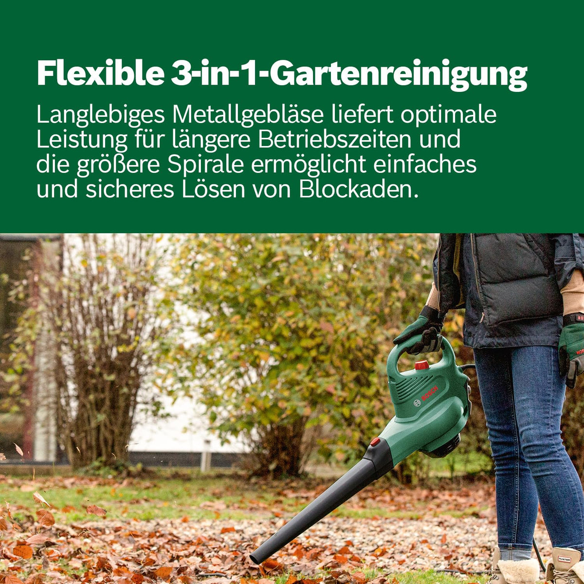 Bosch electric leaf vacuum/blower UniversalGardenTidy 3000 - 06008B1001