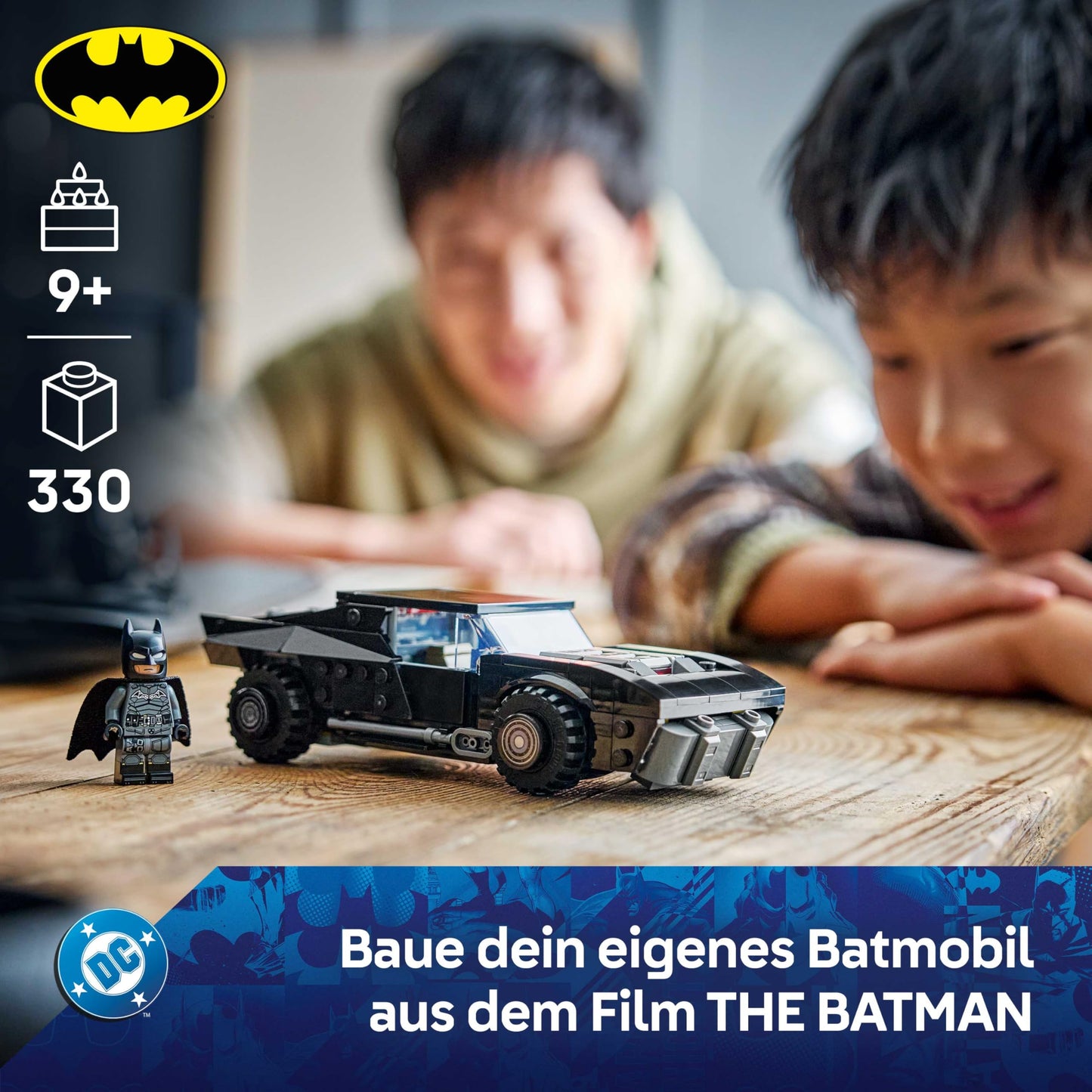 LEGO DC Batman: The Batman Batmobile - children's toy - playset with model car and superhero minifigure for children aged 9 and up - creative gift for boys, girls and fans - 76332