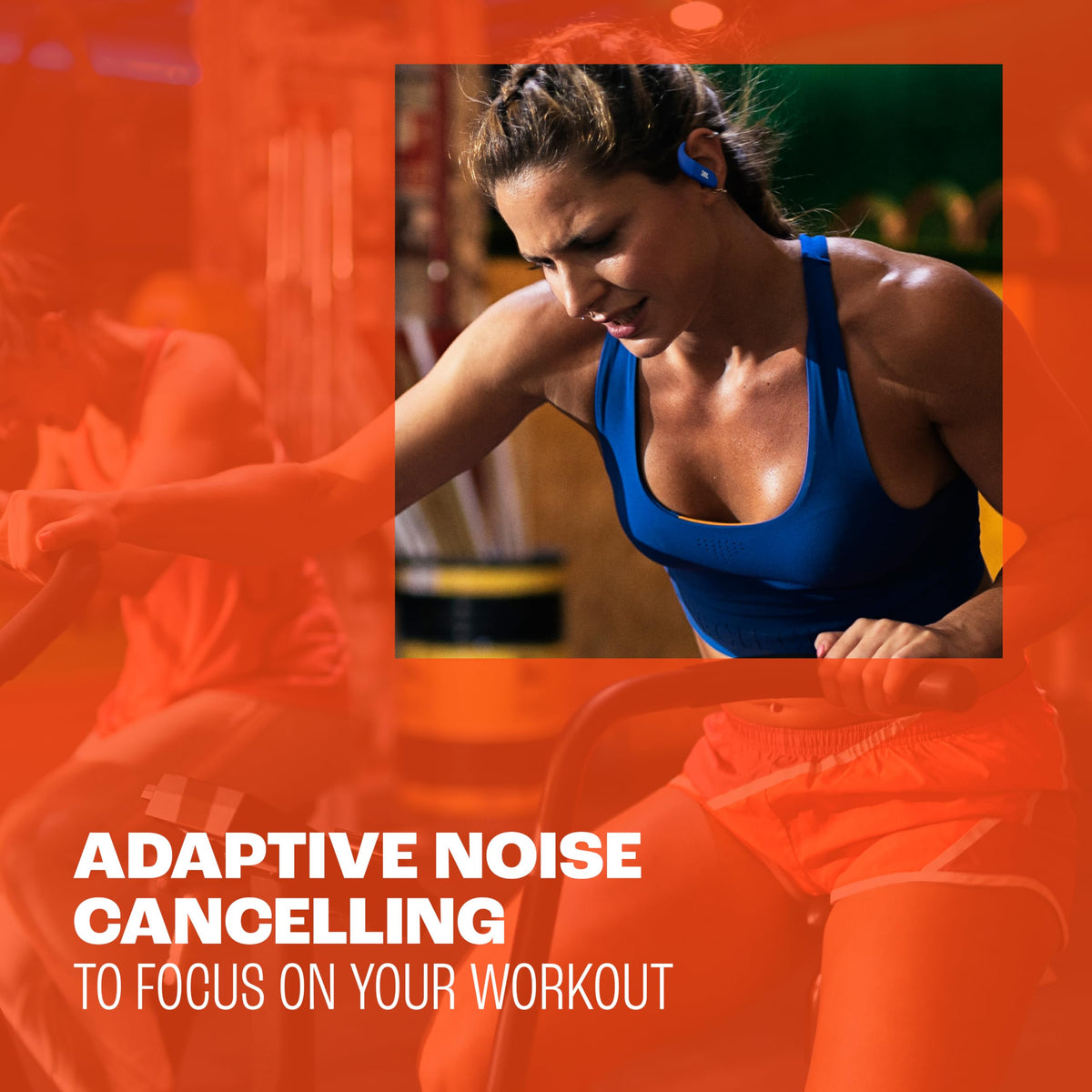 JBL Endurance Peak 4 Wireless Sport Earbuds with Noise-Cancelling, Purple - JBLENDUPEAK4PUR