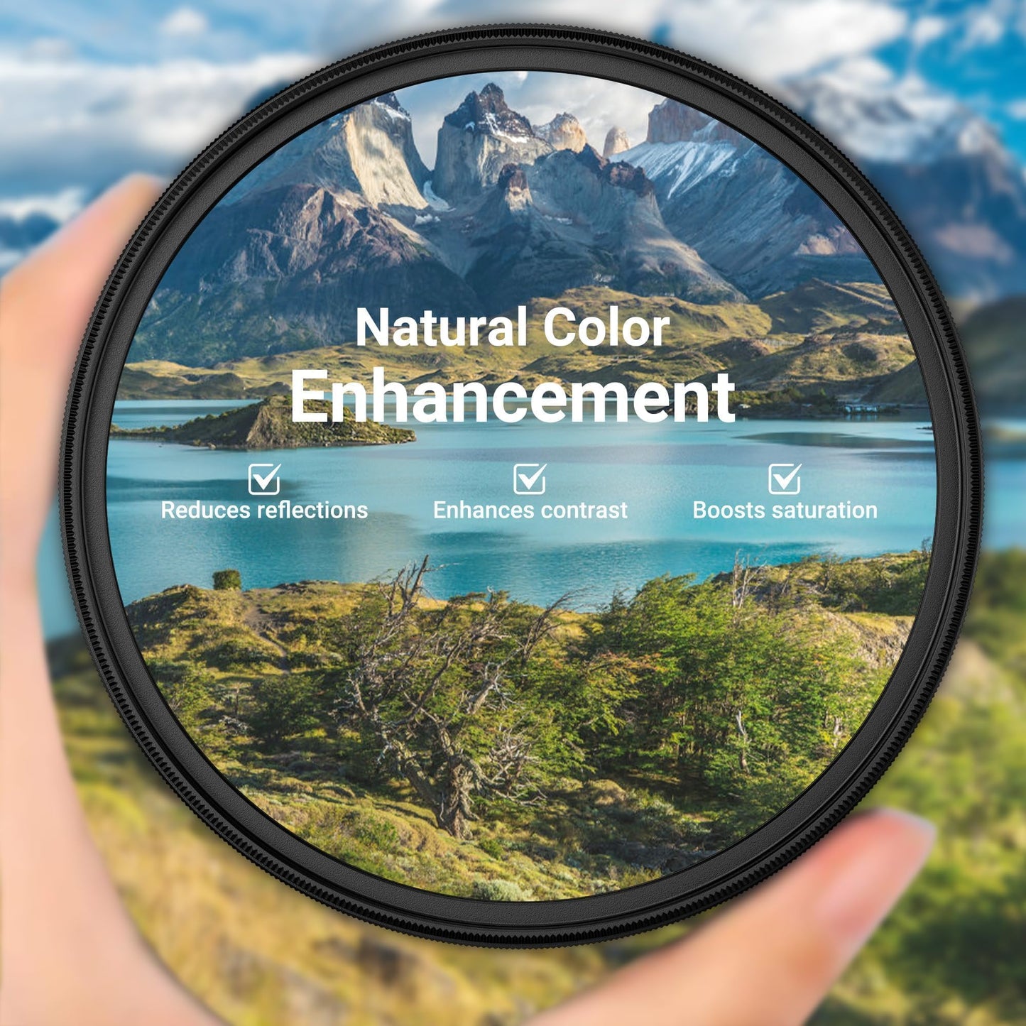 PROfezzion Polarizing Filter 58mm CPL Filter for Canon EOS 2000D 4000D 850D 250D - PF-58CPL