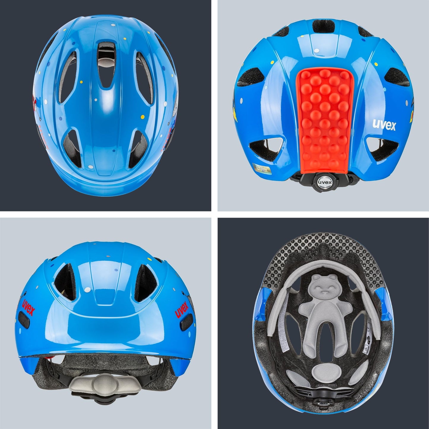 uvex OYO Style children's bicycle helmet, Blue Rocket, 45-50 cm - S4100470615