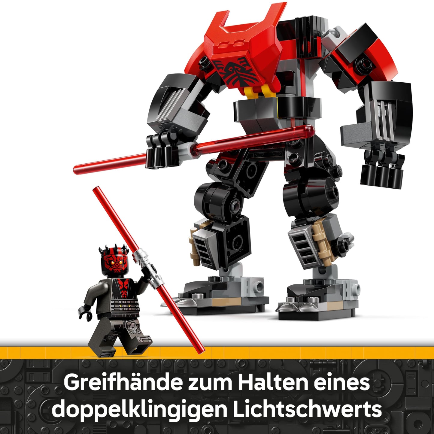 LEGO Star Wars 75411 Darth Maul Mech building toy - play and display figure with double-bladed red lightsaber and mini figure - gift for boys aged 6 and up and fans of The Clone Wars