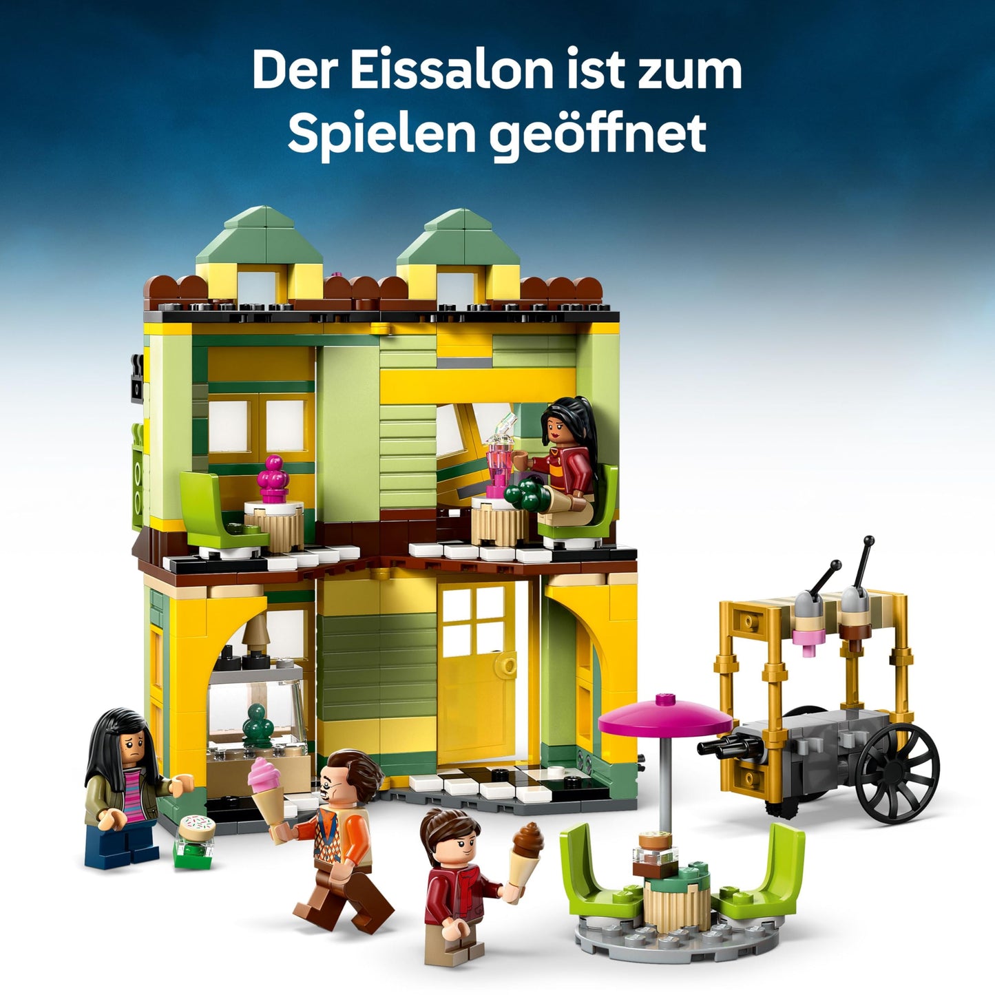 LEGO Harry Potter quality for Quidditch & Fortescues ice cream parlor - set with 2 Diagon Alley shops, 6 minifigures & accessories including Nimbus 2000 broom - gift for boys and girls aged 8 and over - 76452