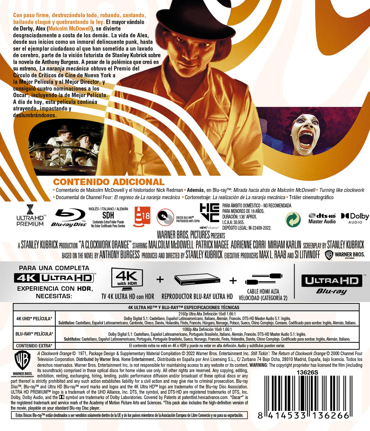 La Naranja mecánica (4K UHD + Blu-ray) - 1