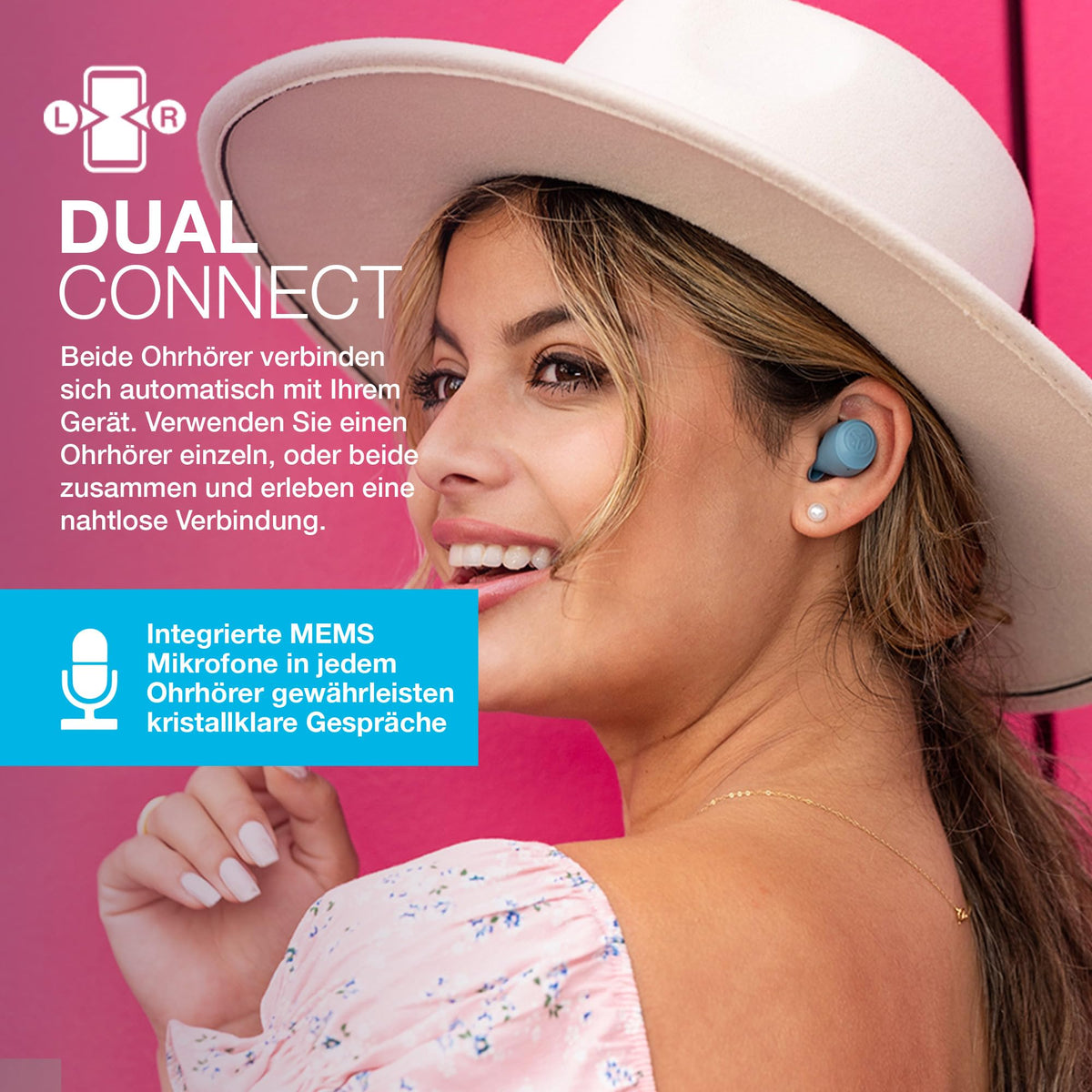 JLab Go Air Pop True Wireless Copfhörer - Bluetooth 32+ Std., Schiefer - EBGAIRPOPRSLT124