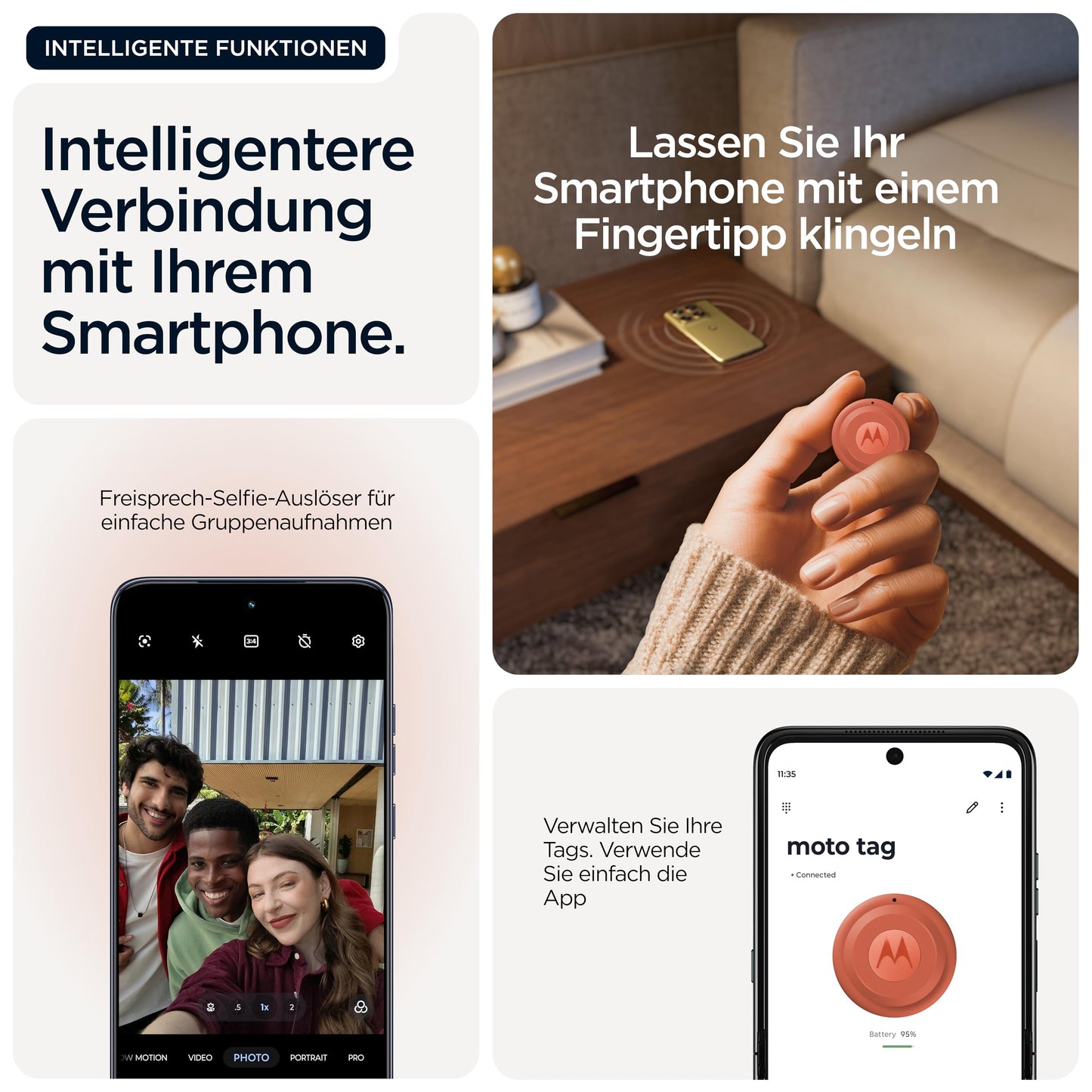 Motorola Moto Tag Smart Tracker 1 Pack Android+iOS Compatible Arabesque - PG38C08027