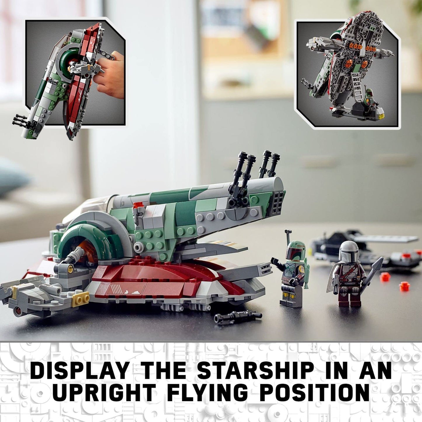 LEGO Star Wars Boba Fett's Starship 75312 Fun Toy Building Kit; Awesome Gift Idea for Kids; New 2021 (593 Pieces) - 6333001