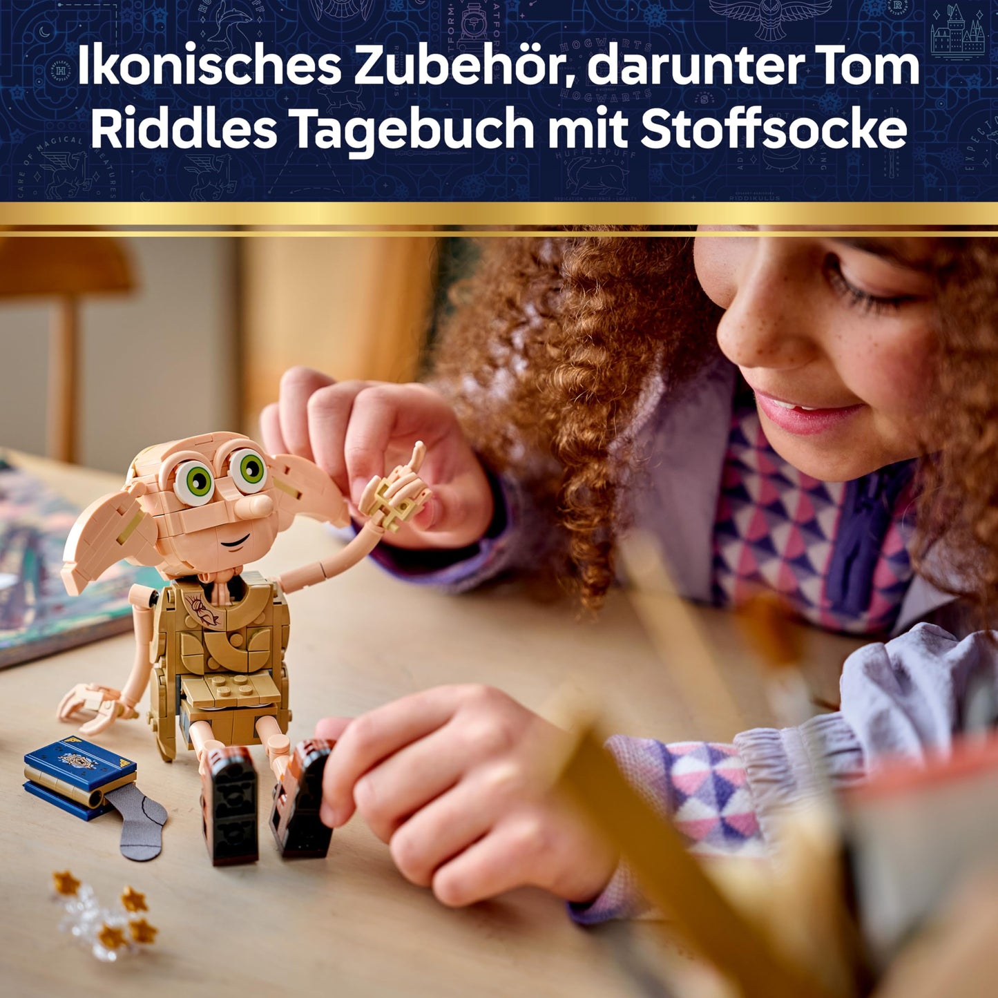 LEGO Harry Potter Dobby, the Free Elf toy - model building that can be converted into a Kreacher figure - DIY children's room decoration - gift for girls, boys and fans aged 8 and over - 76469
