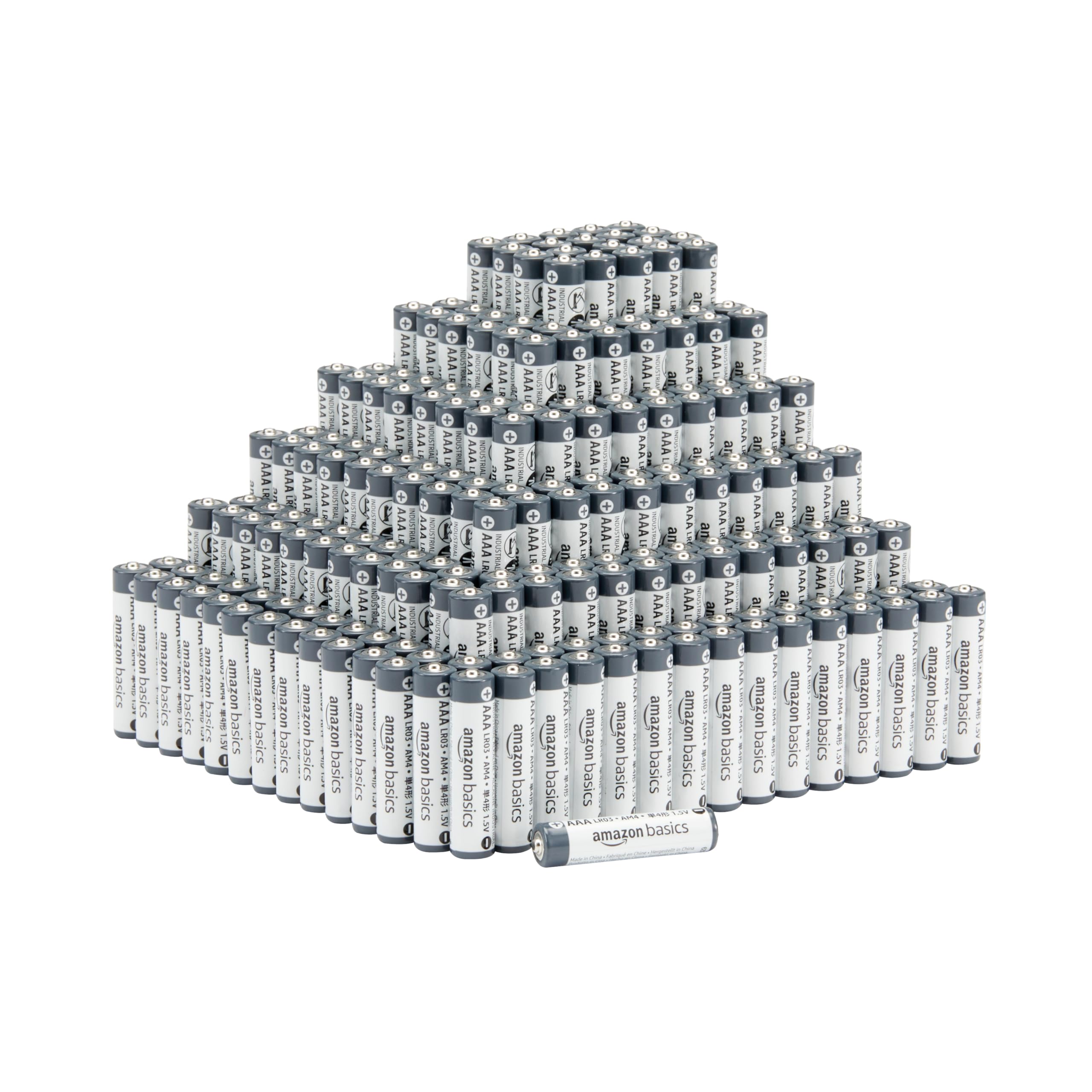 Amazon Basics 300 x Industrial Grade AAA Alkaline Batteries 1.5V 5 Year Shelf Life - AAA-300PK