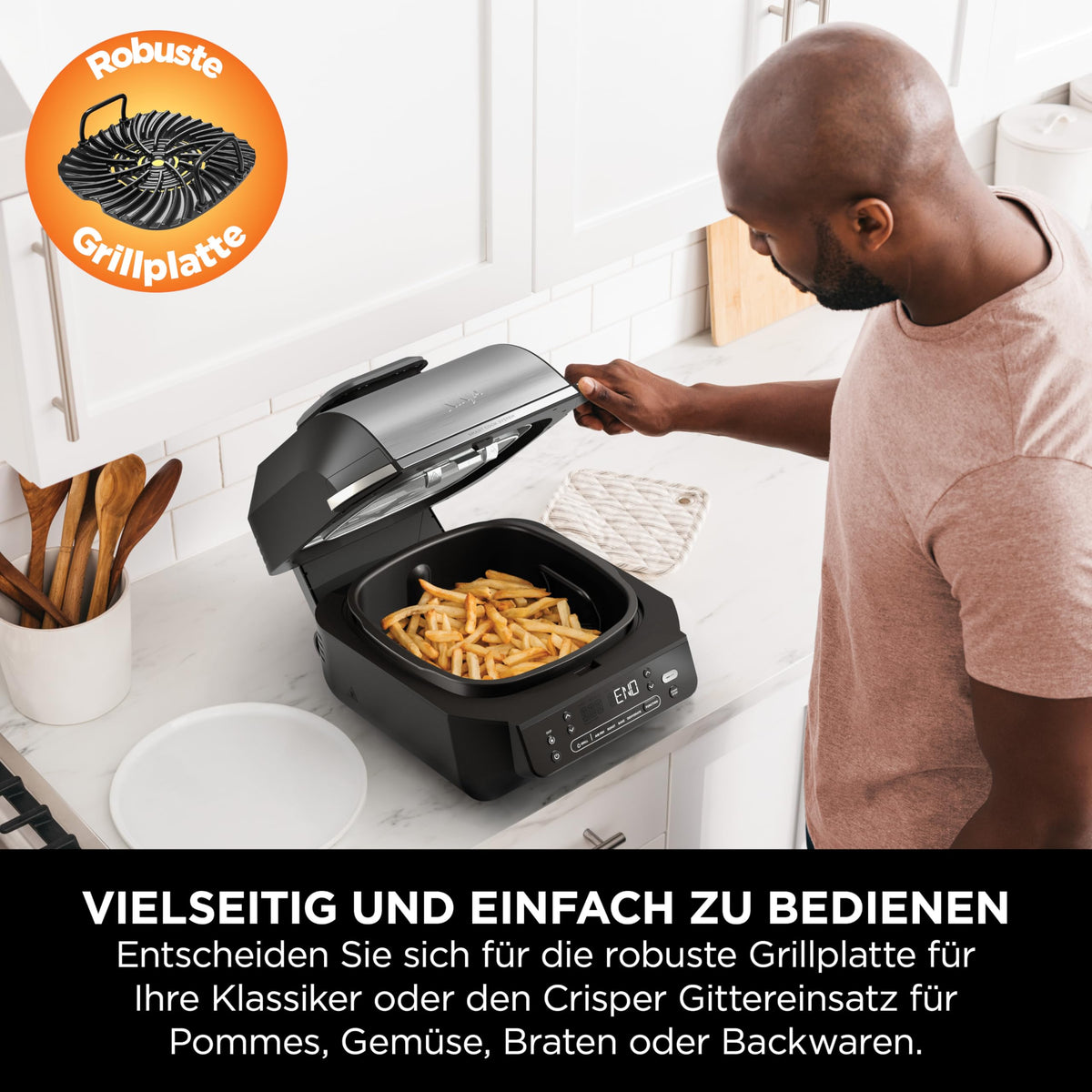 Ninja 5-in-1-Grill & -Heißluftfritteuse pentru interior, EG351EU