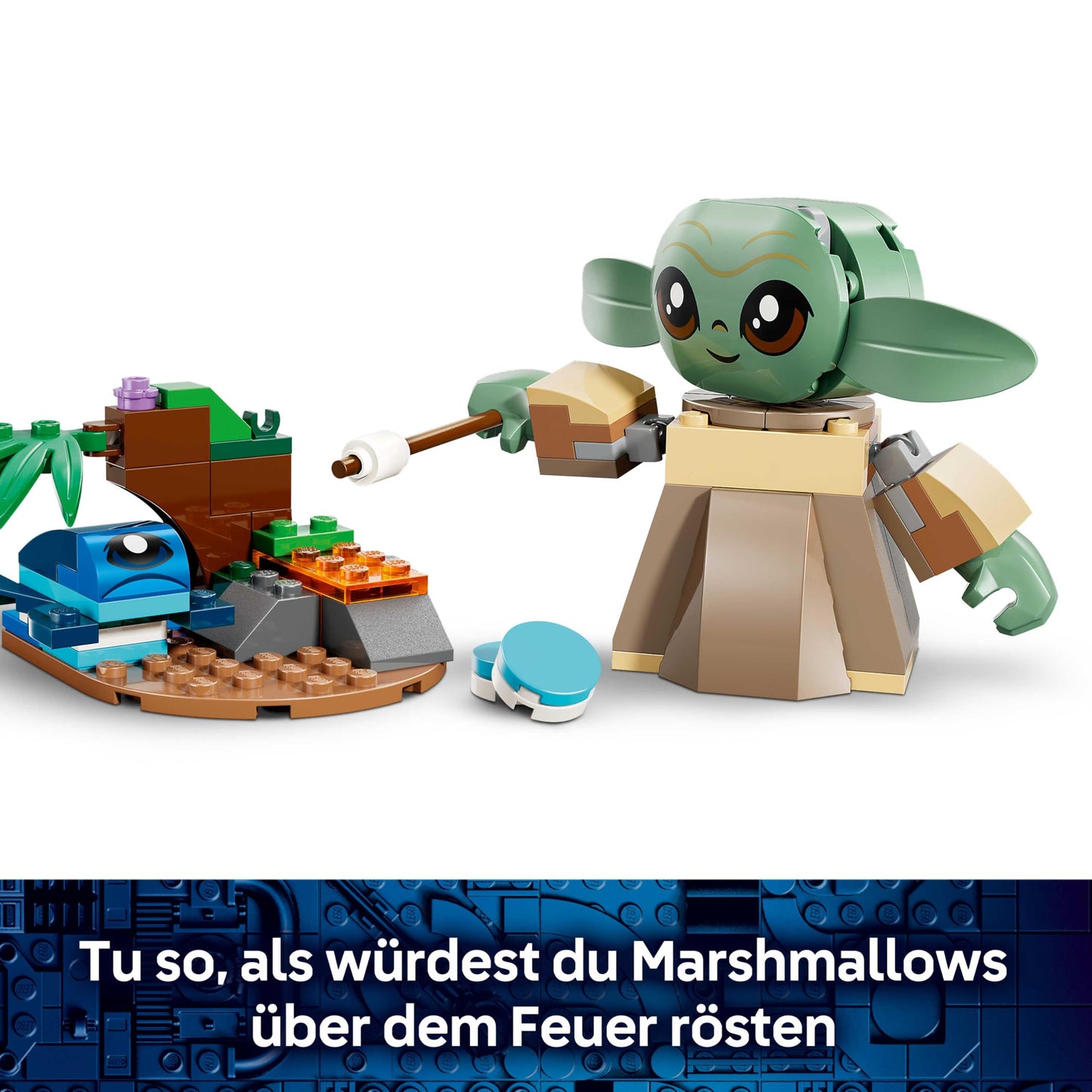 LEGO Star Wars 75443 Grogu's Home - toy with Grogu figure & Sorgan frog as well as catapult & blue macaroons - gift for boys & girls aged 4 and up and fans of The Mandalorian