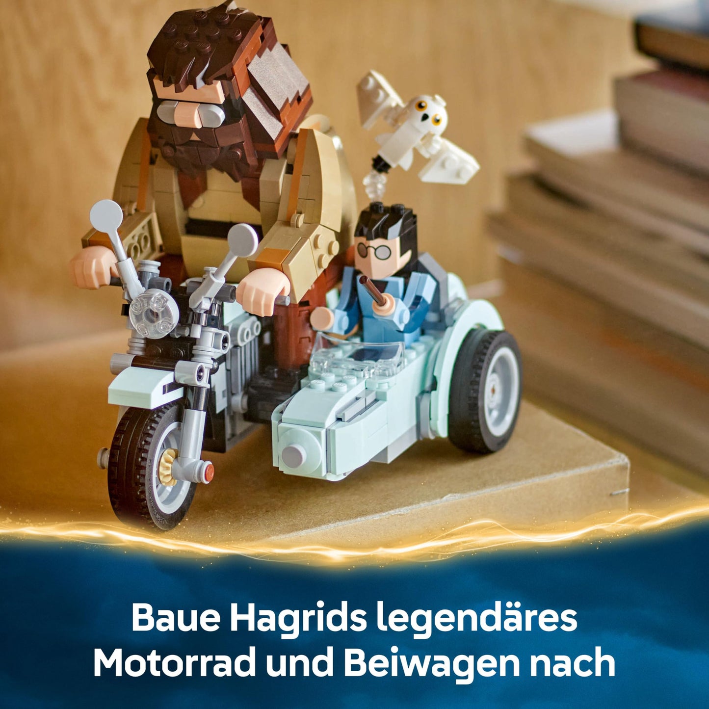 LEGO Harry Potter Hagrid and Harry's Motorcycle Tour - Toy with motorcycle, sidecar & Owl Hedwig - With minifigures to collect - Creative gift for girls and boys aged 9 and up - 76443