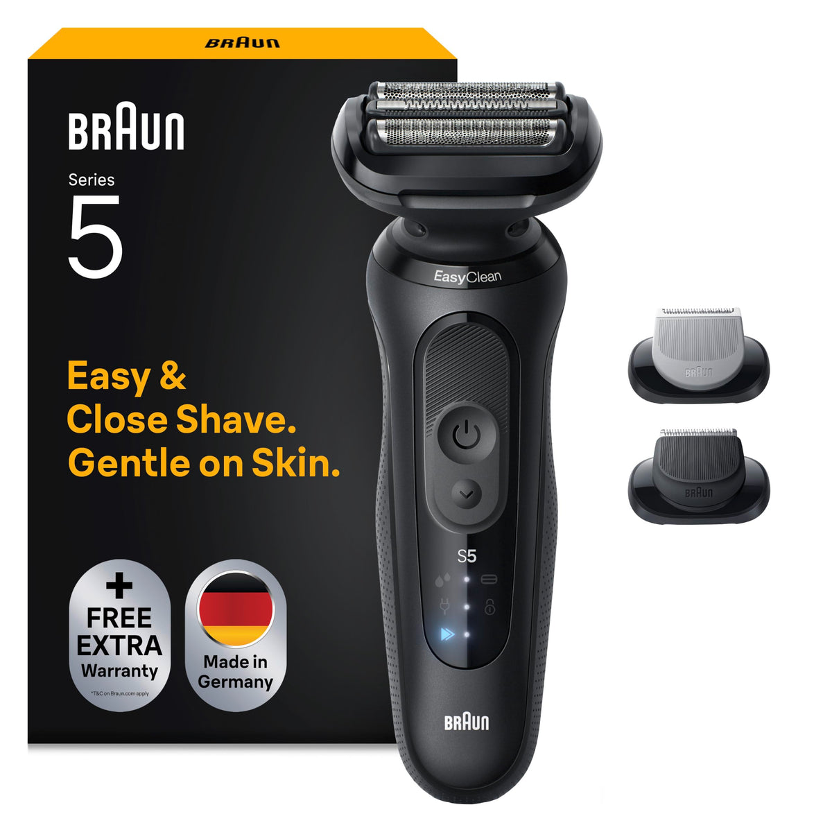 Braun Rasierer Herren Electric Series 5, 52-N1650si, Negru